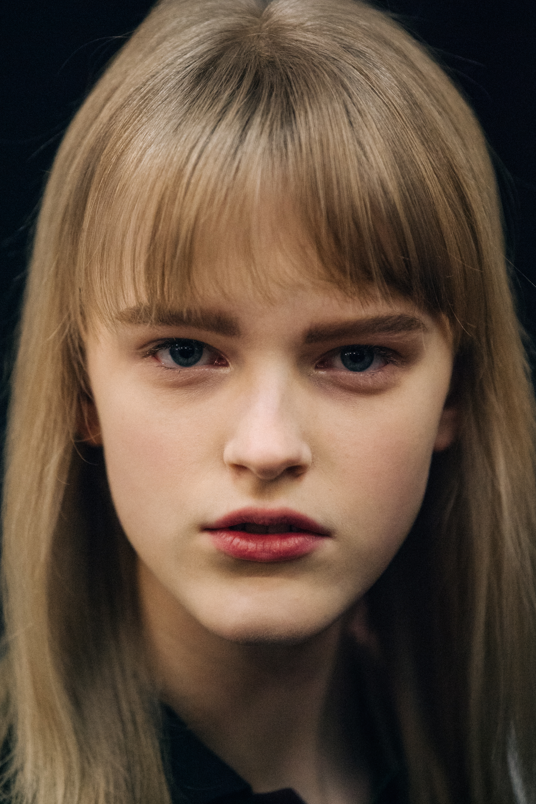 Portrait of Hannah Motler backstage at JW Anderson