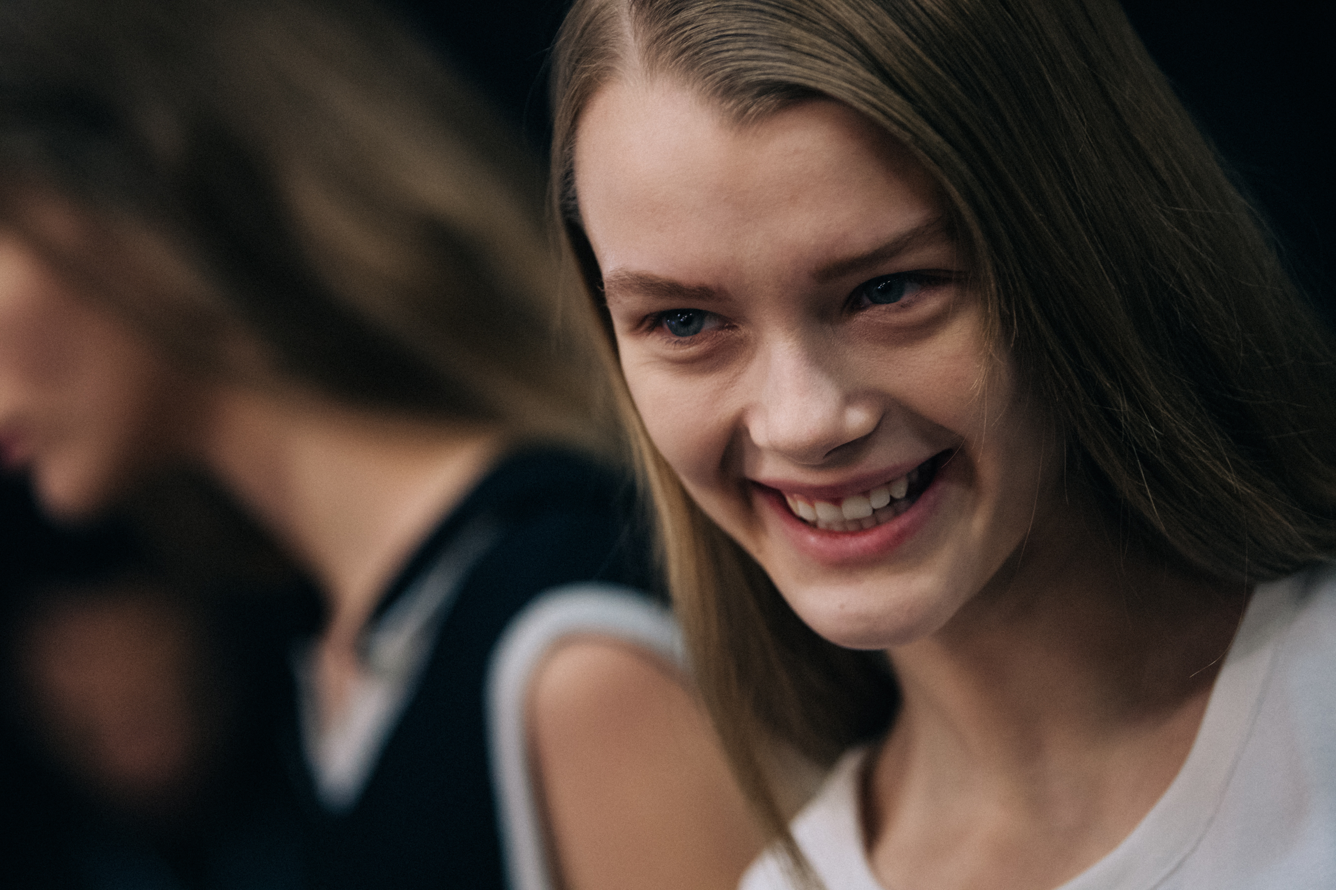 Kris Grikaite backstage at JW Anderson