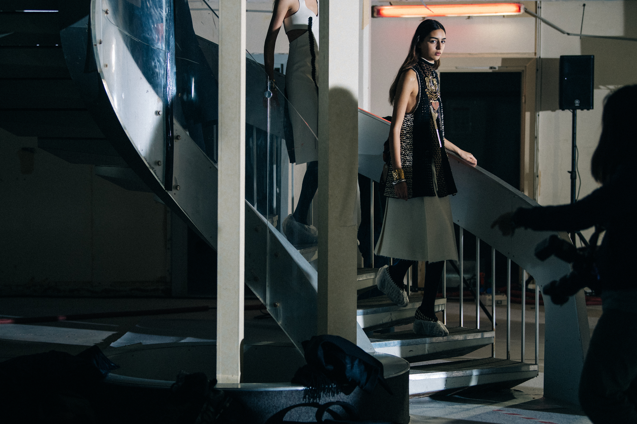 Models in rehearsal at Proenza Schouler