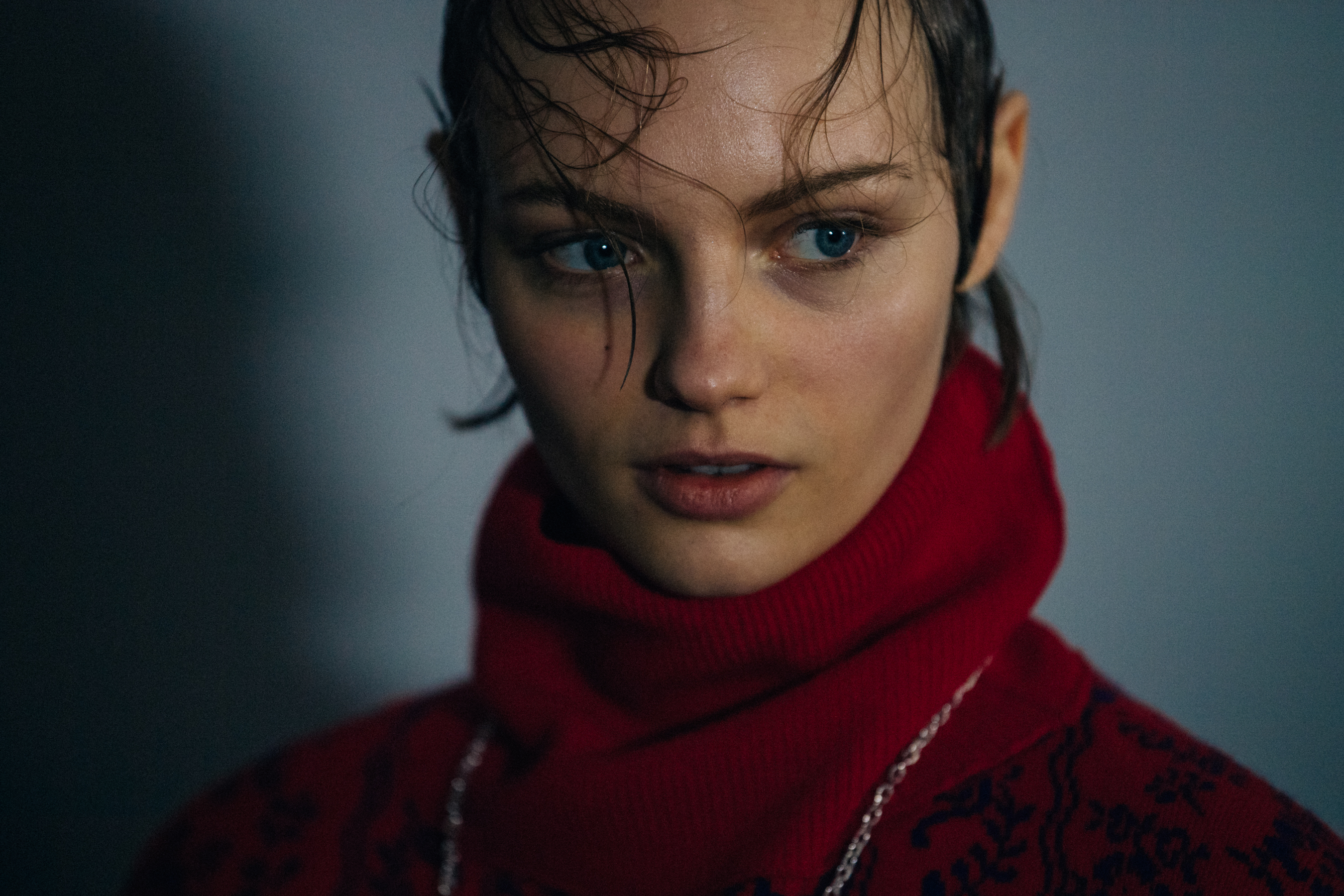 Fran Summers backstage at Sacai