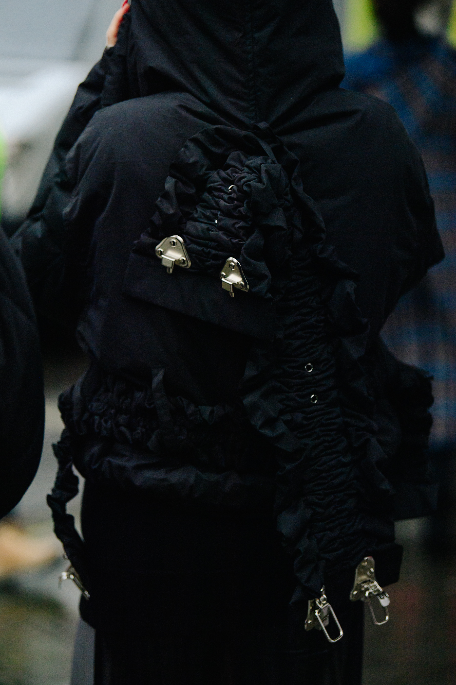 Woman wearing all black outfit