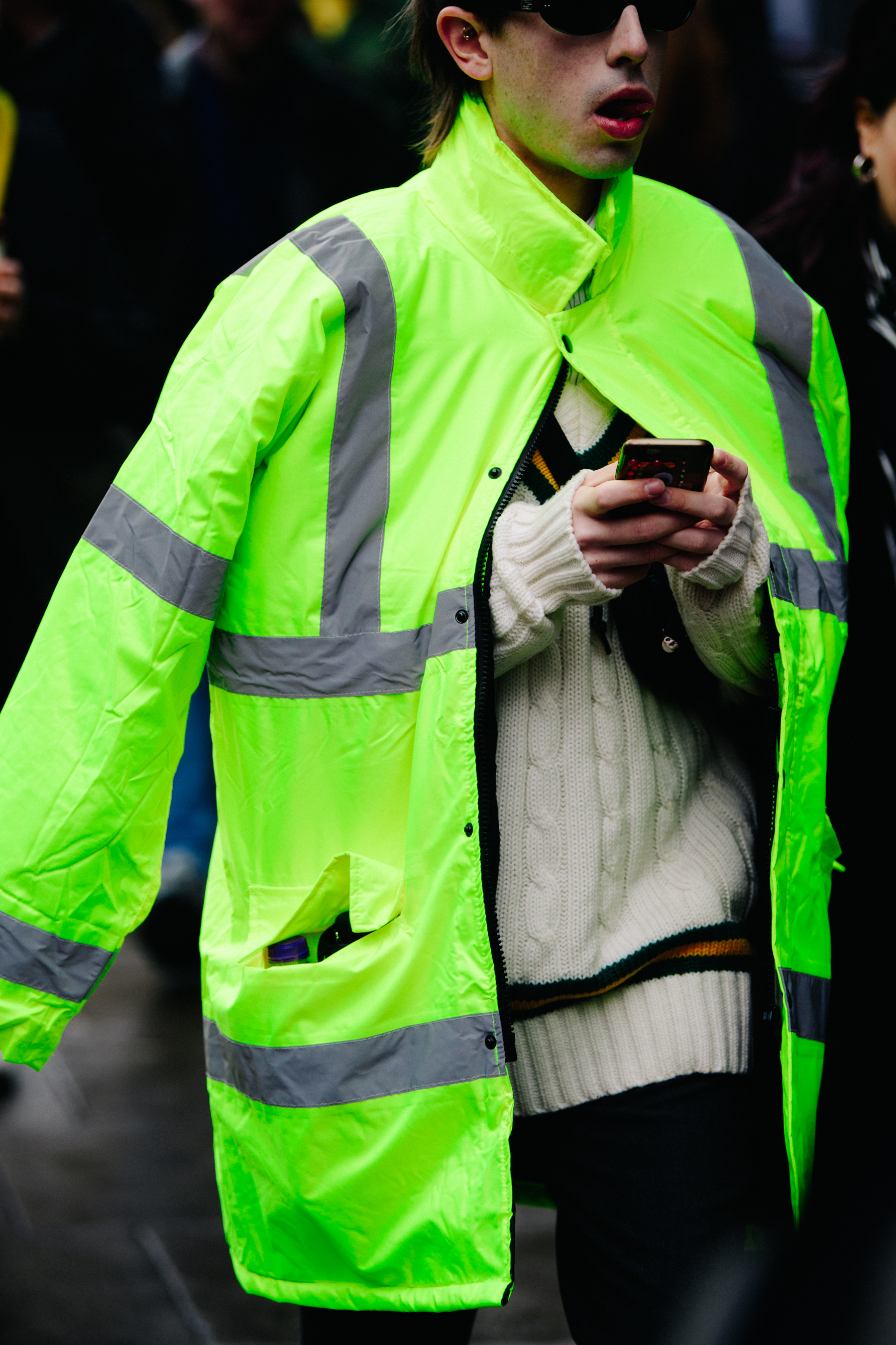Man wearing high vis jacket