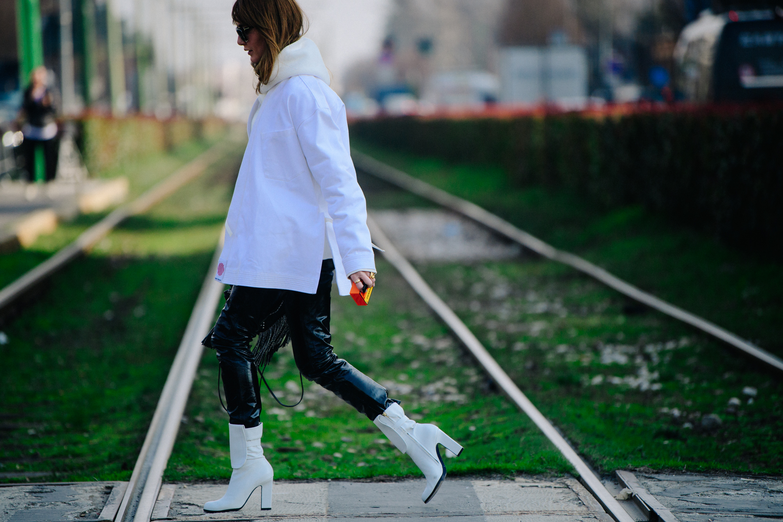 Woman wearing karate vest