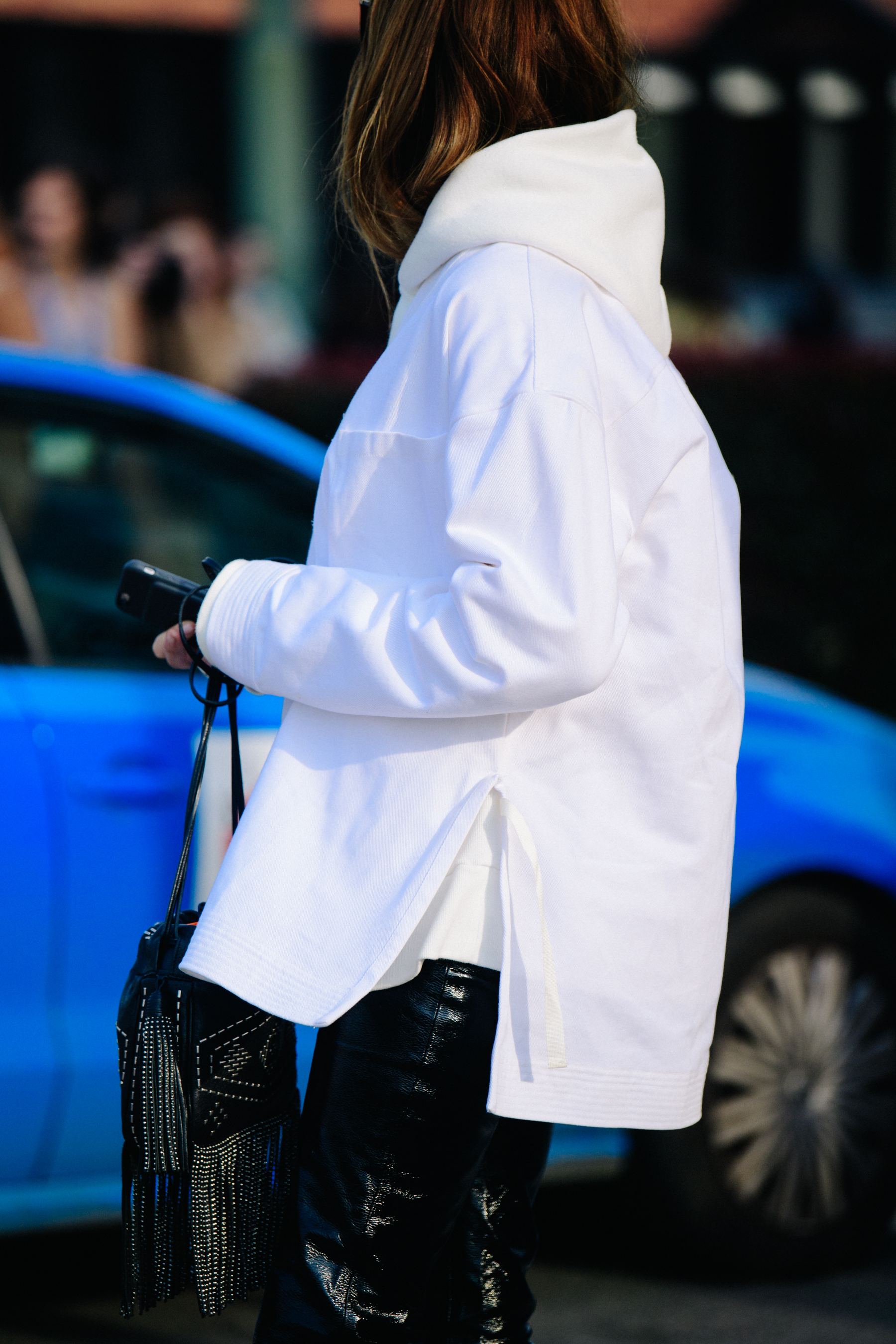 Woman wearing karate vest