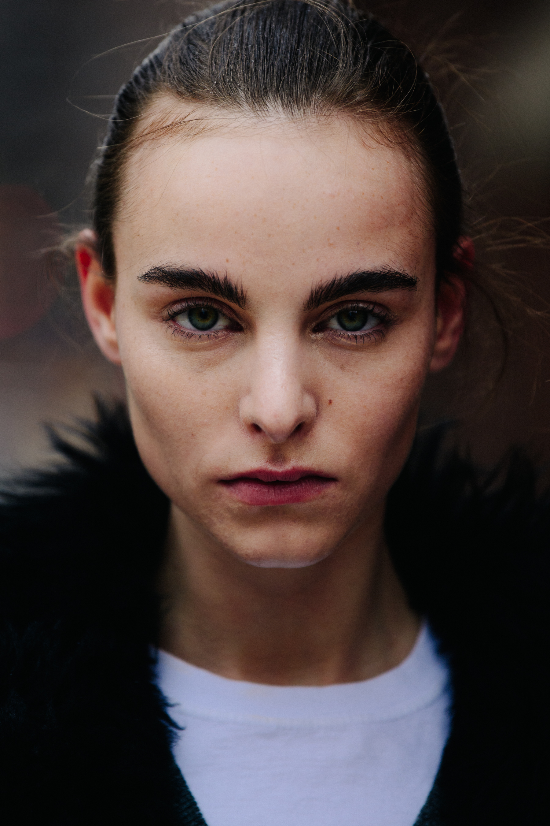 Portrait of Dutch model with green eyes