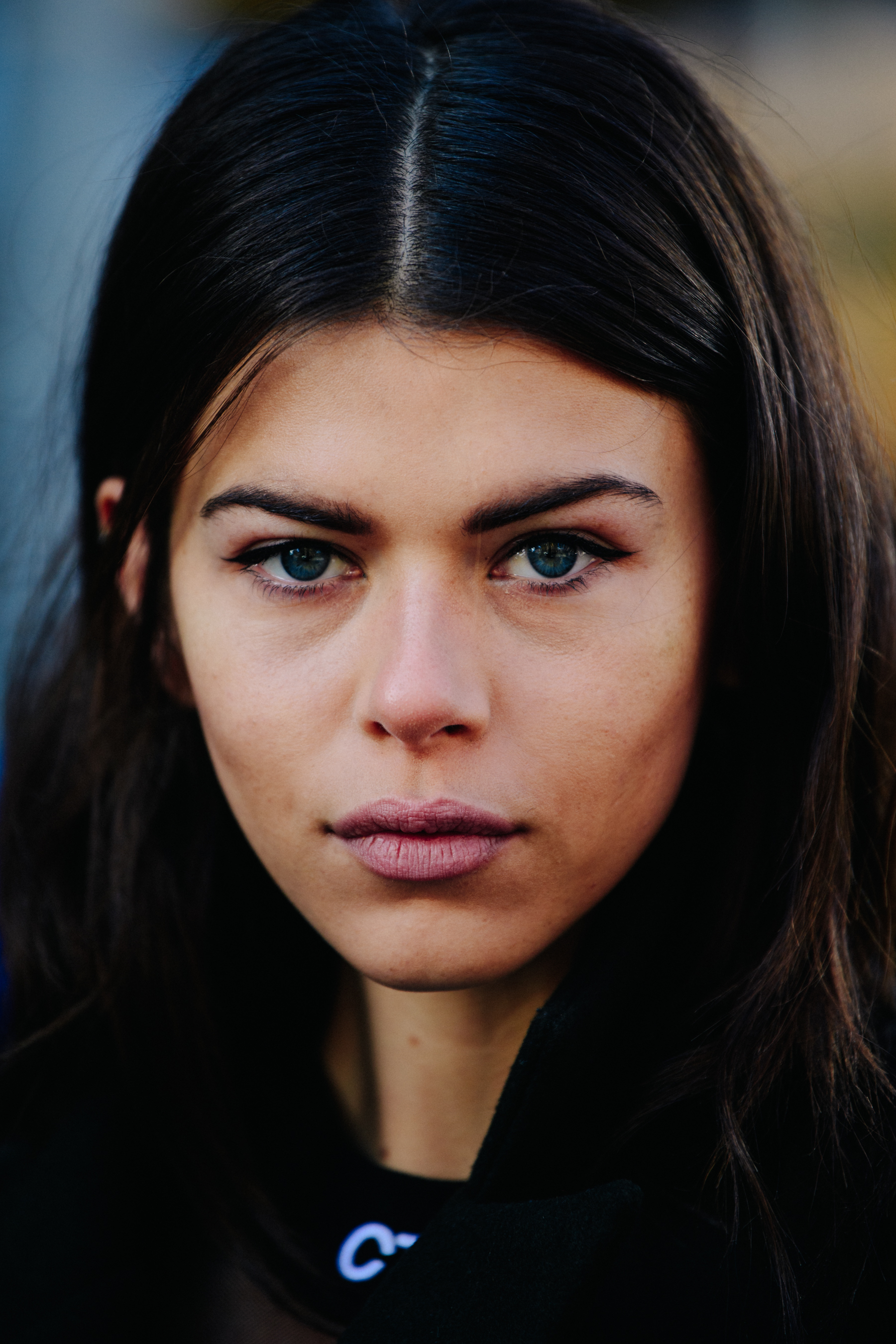 Portrait of English model with blue eyes