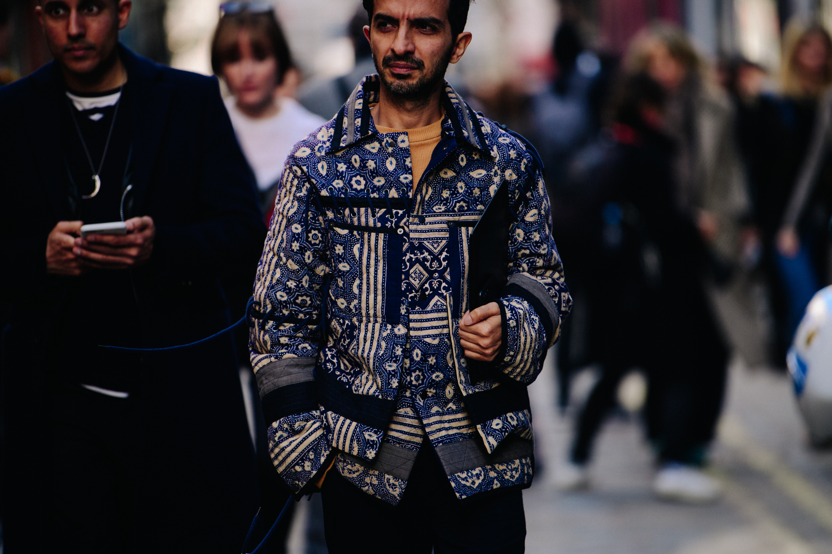 Man wearing Craig Green jacket