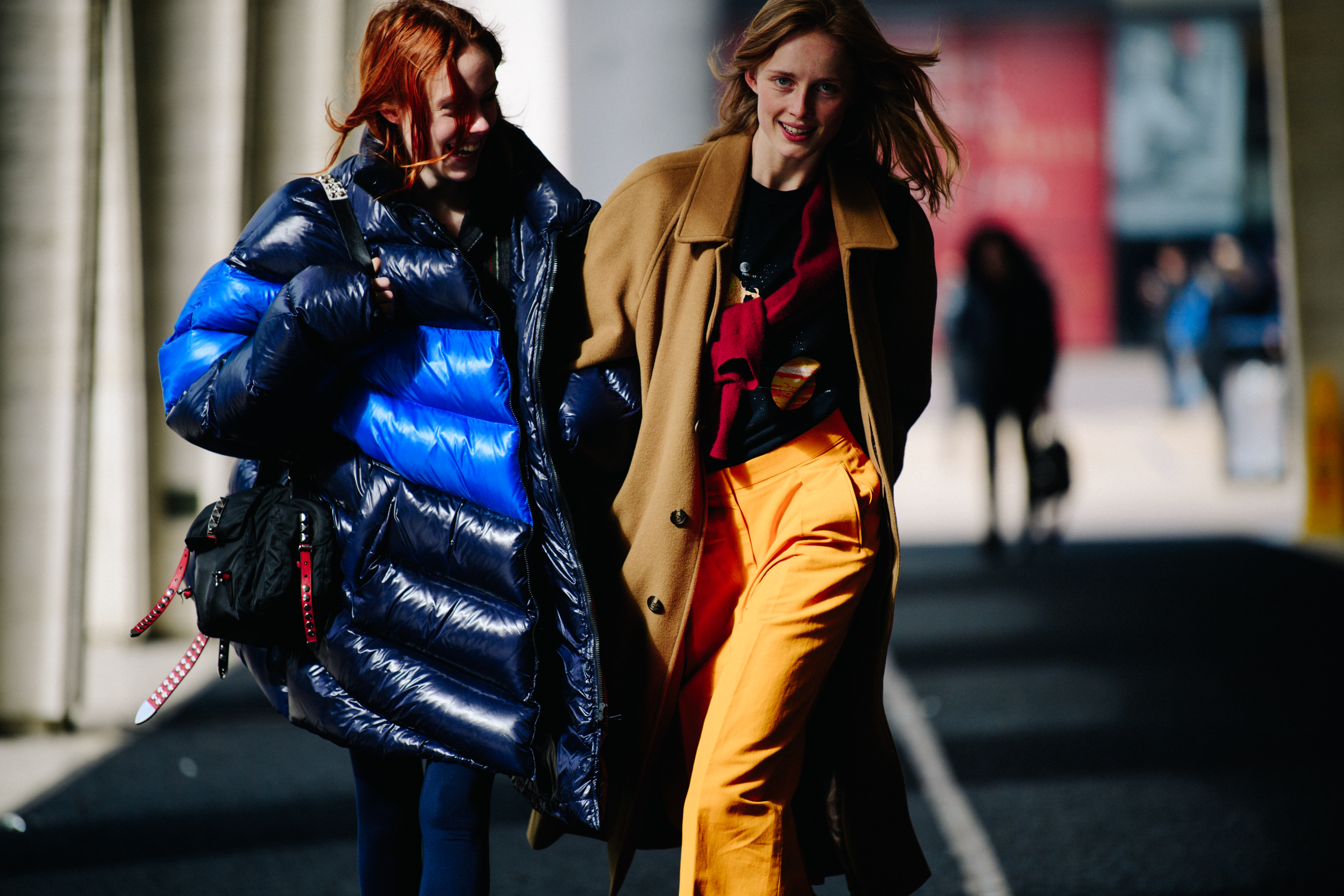 Two models with red hair