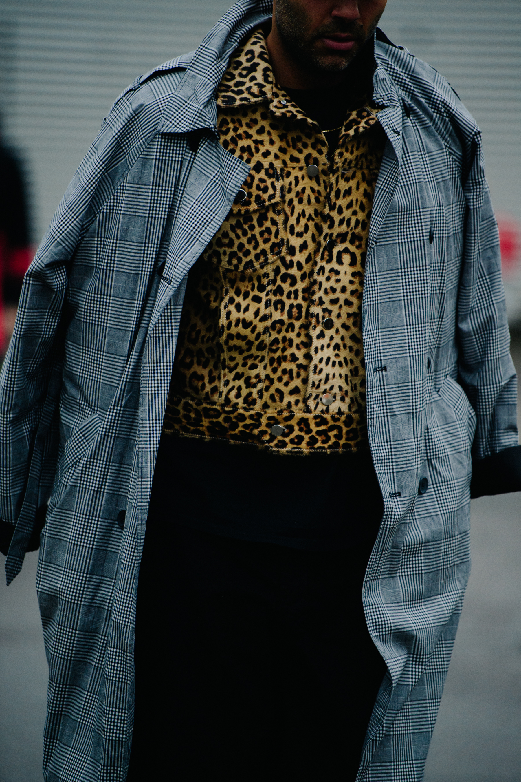 Danish blogger wearing animal print jacket