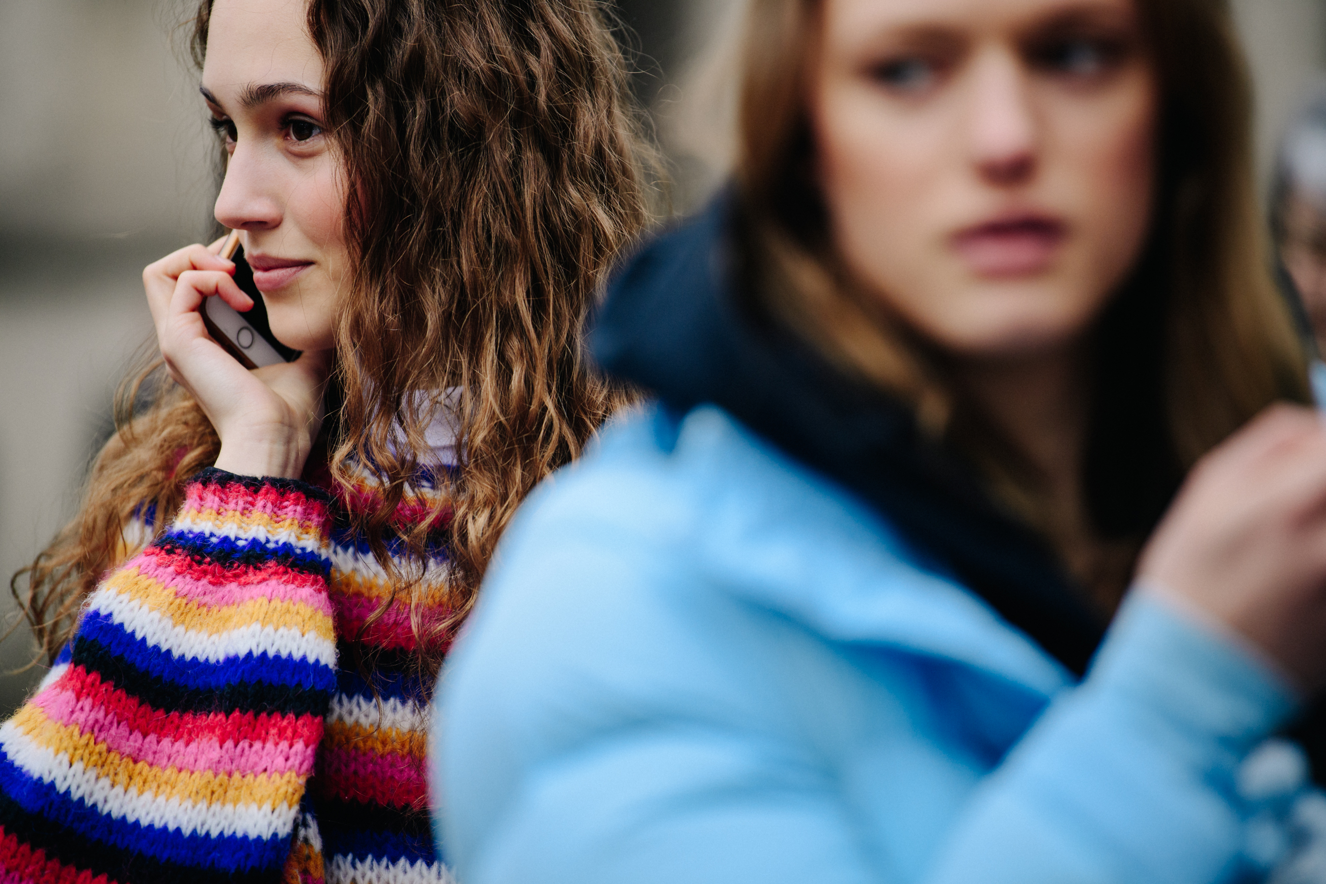 Two models after BluMarine show