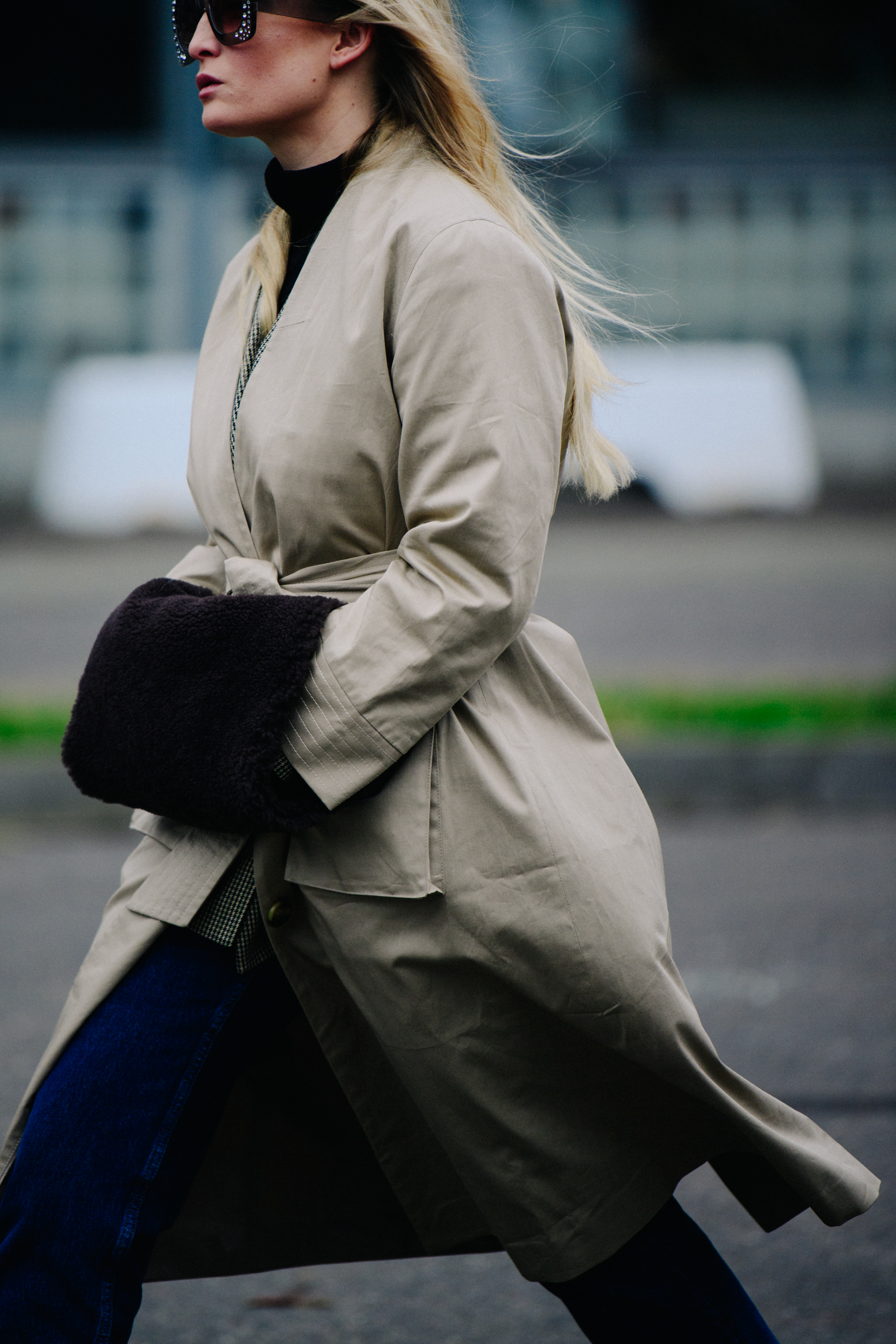 Norwegian woman wearing tan coat