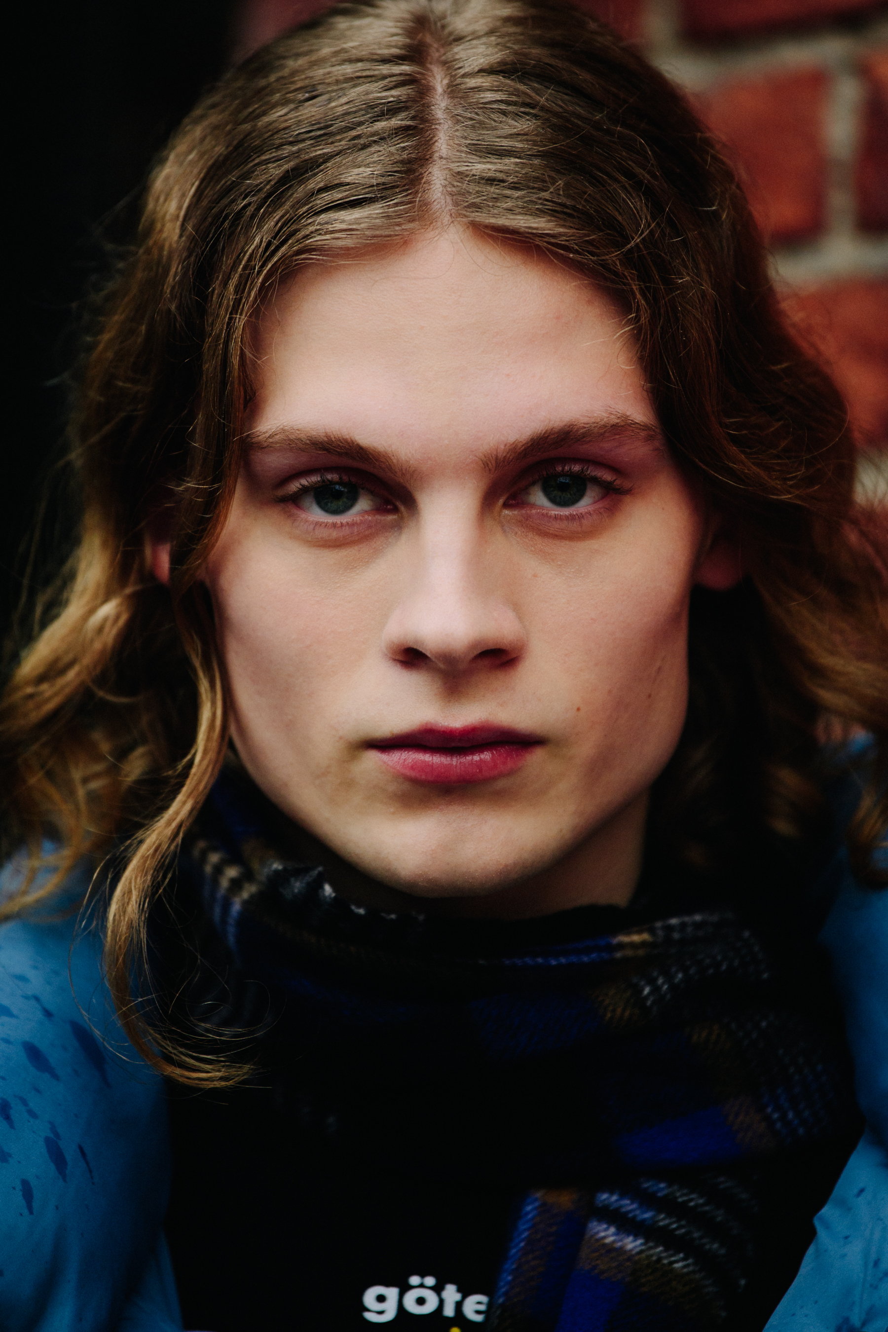 Portrait of model with green eyes