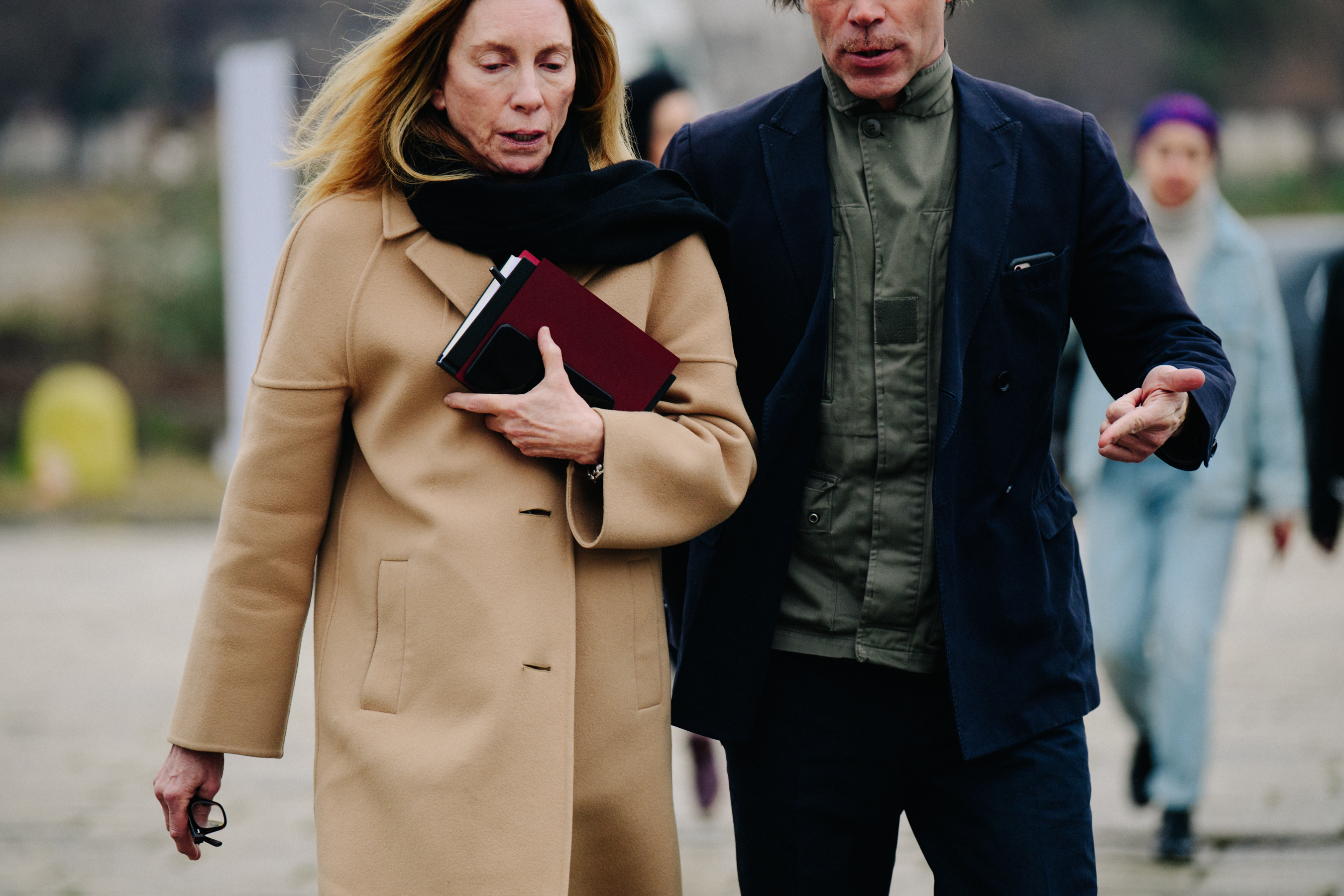 Couple wearing winter outfits