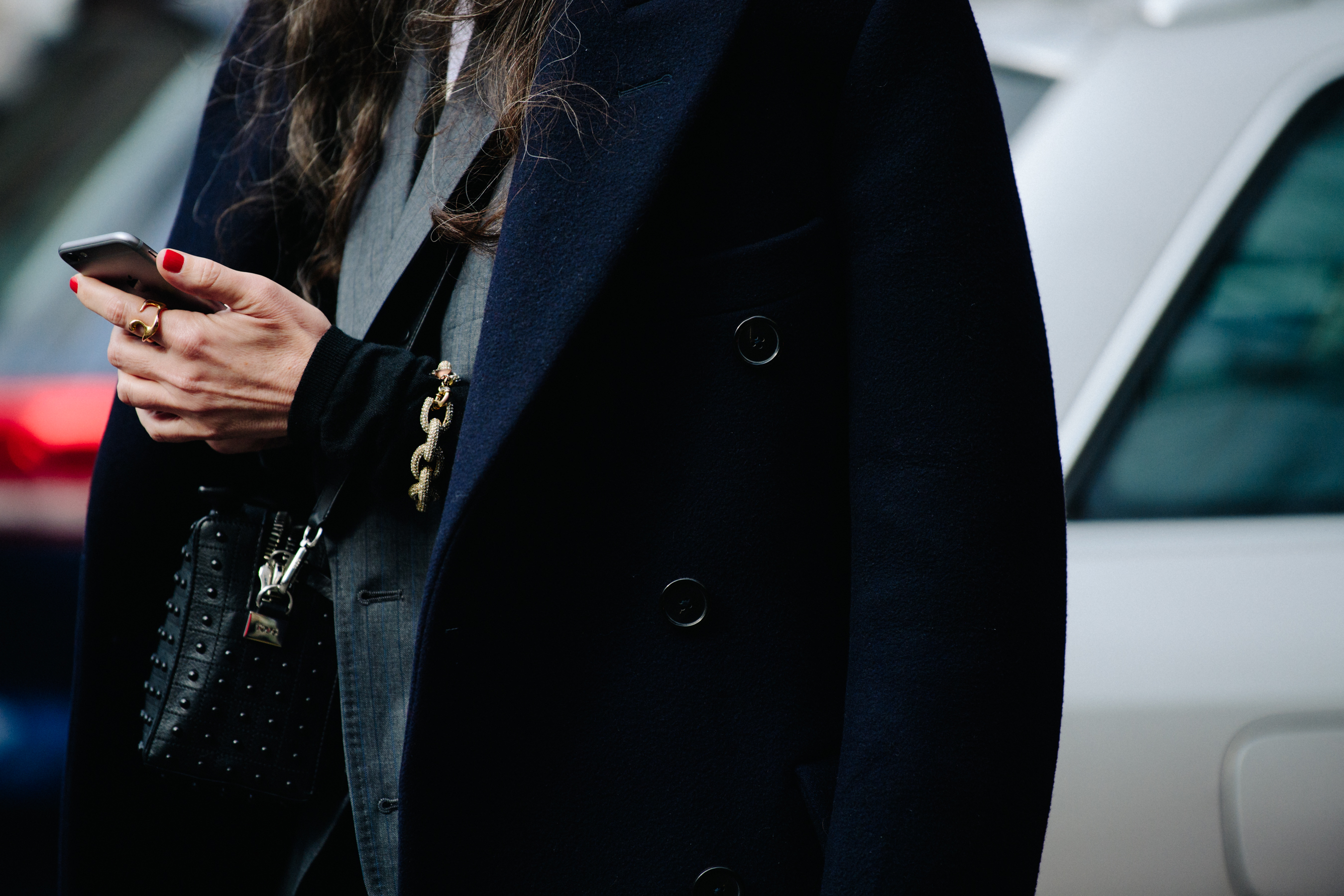 Woman wearing gold jewellery