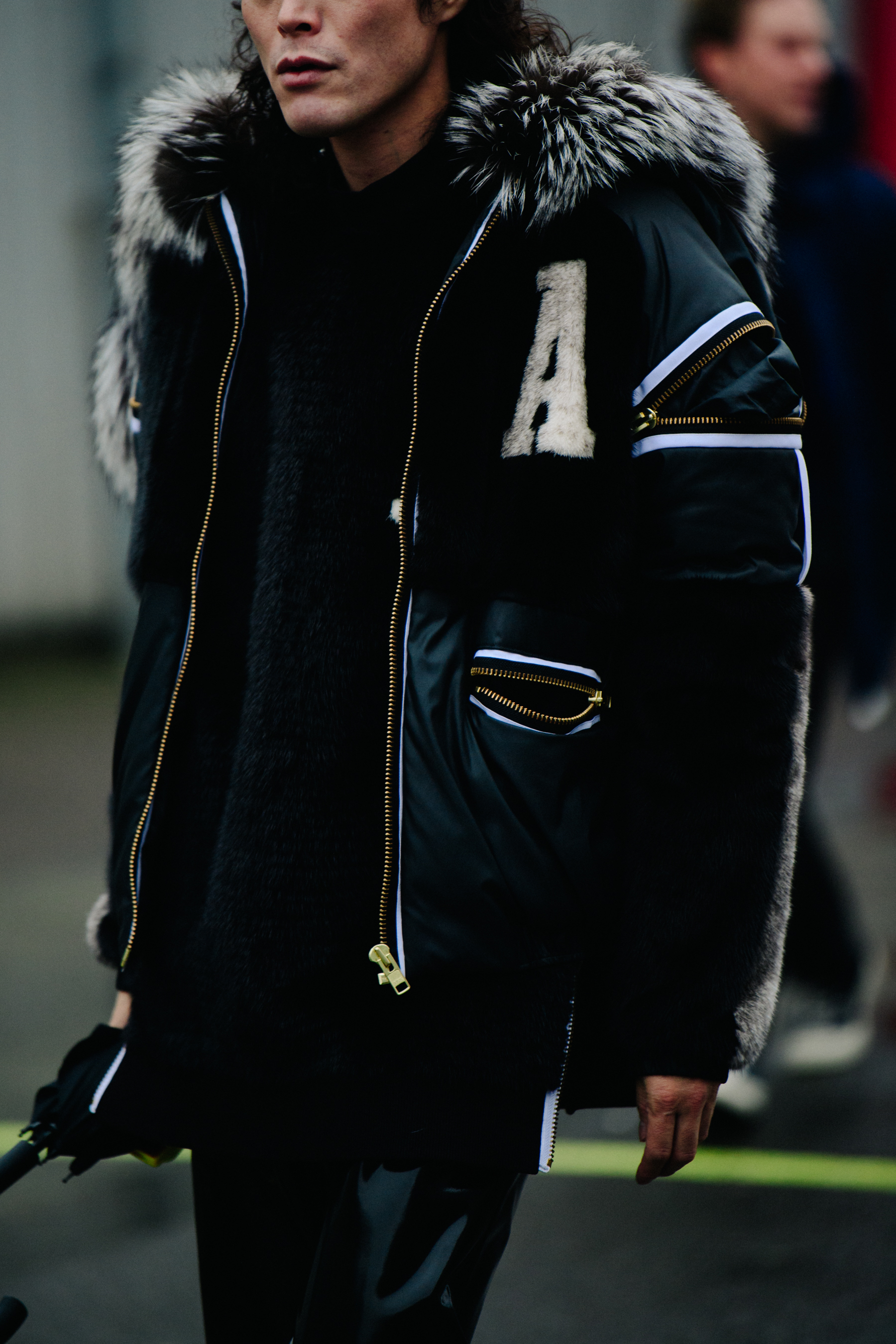 Japanese man wearing puffer jacket