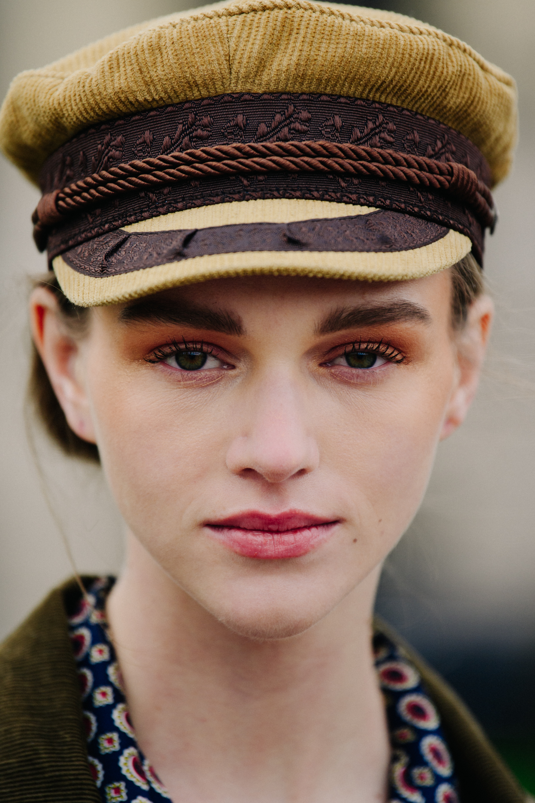 Portrait of model wearing Brixton hat