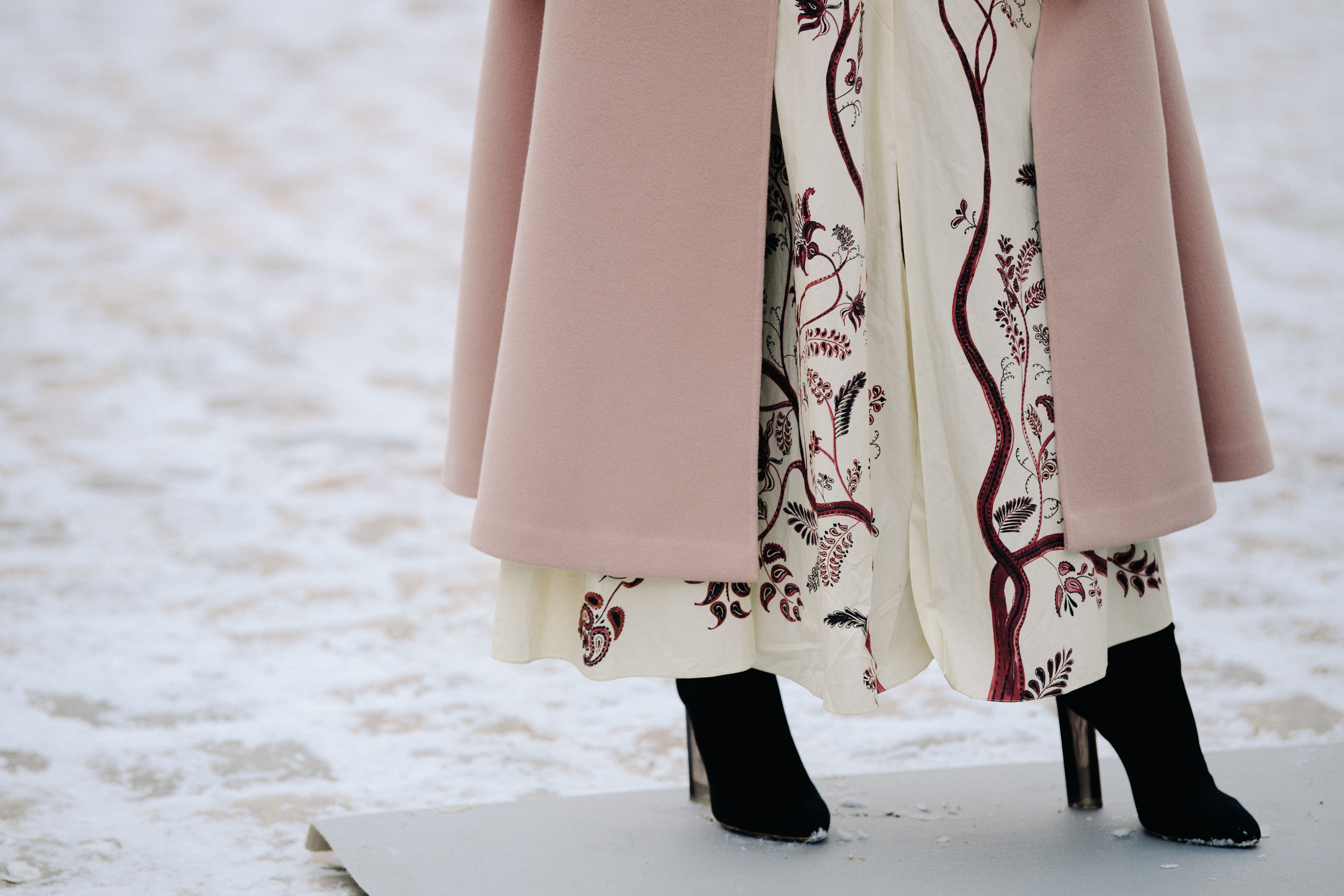 Woman wearing Dior dress