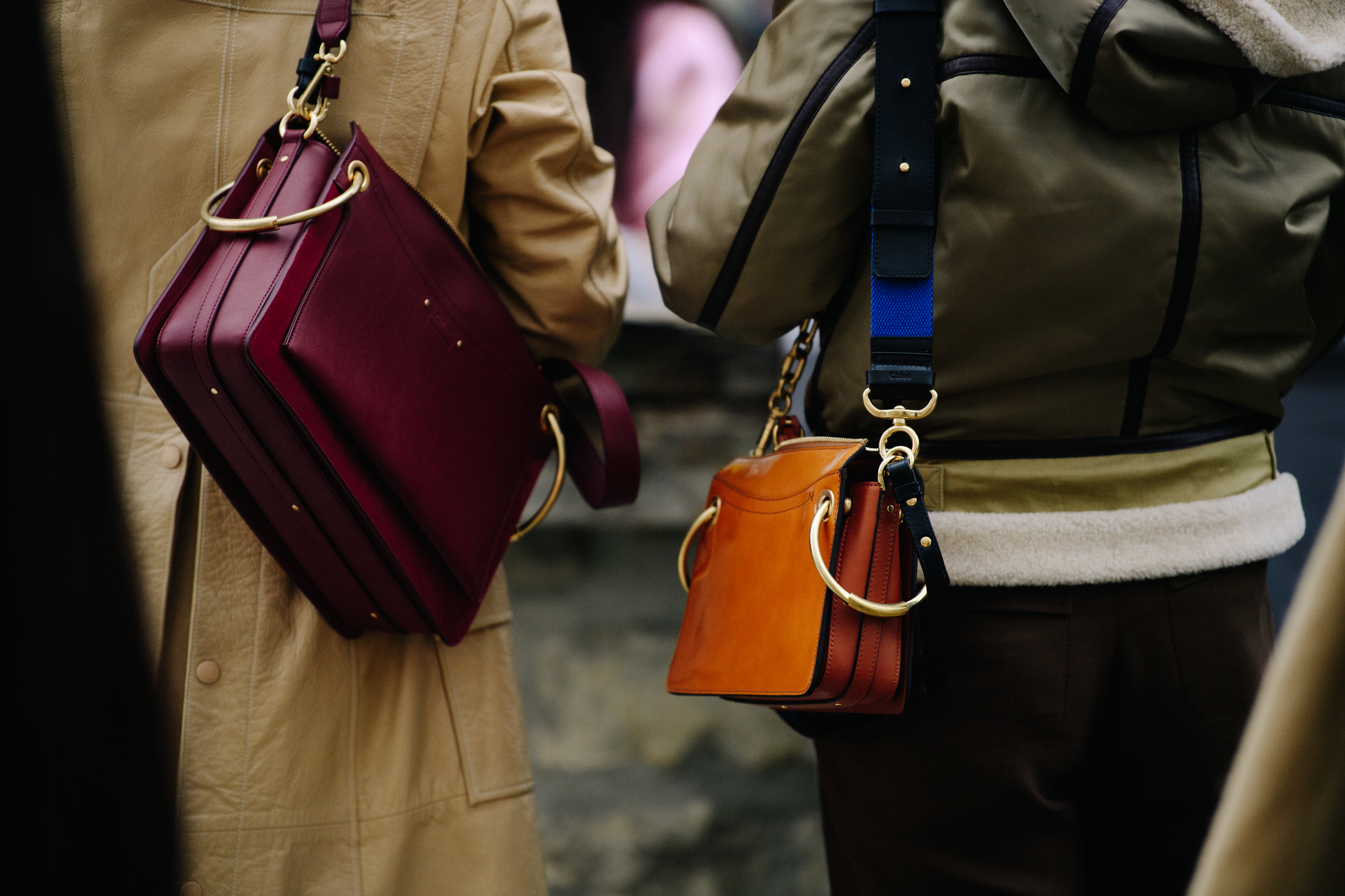 Two women carrying Chloé bags