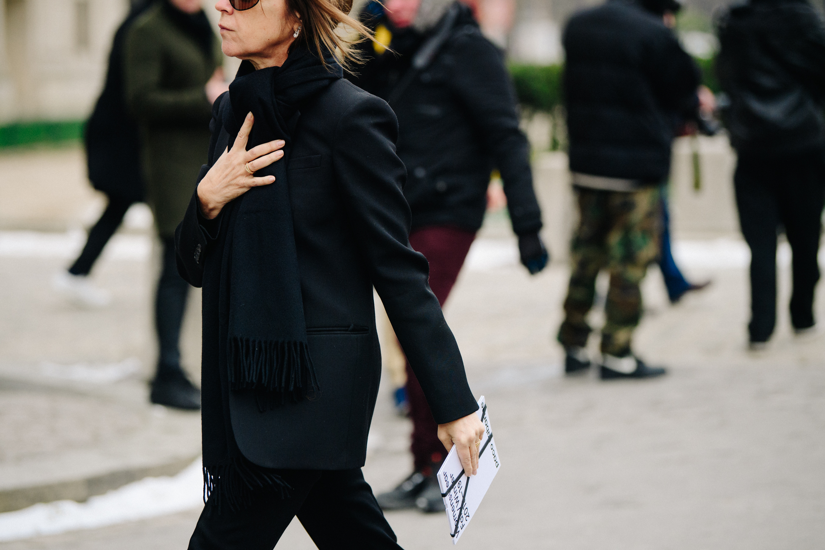 French editor wearing black outfit