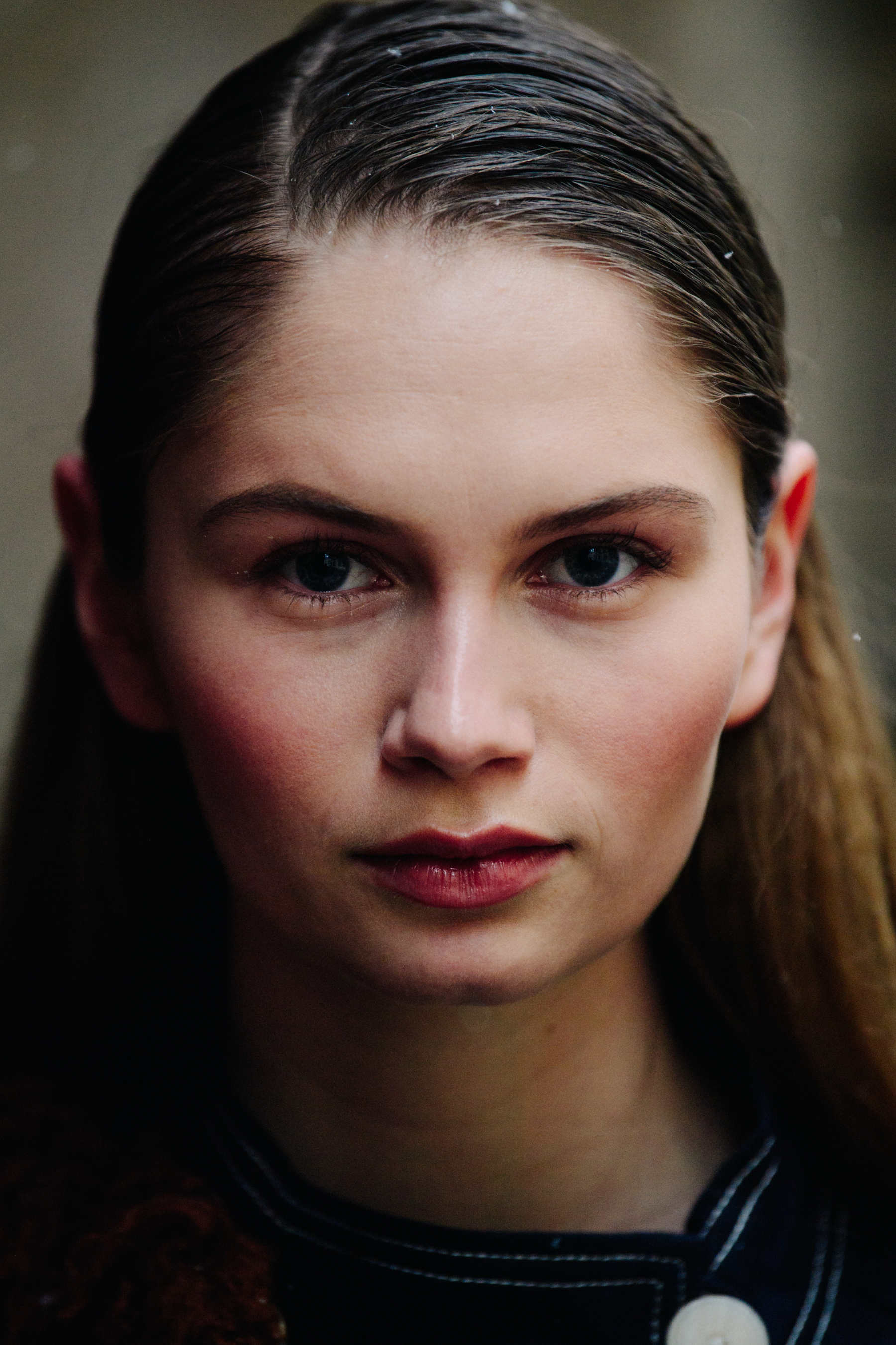 Portrait of Czech model with blonde hair