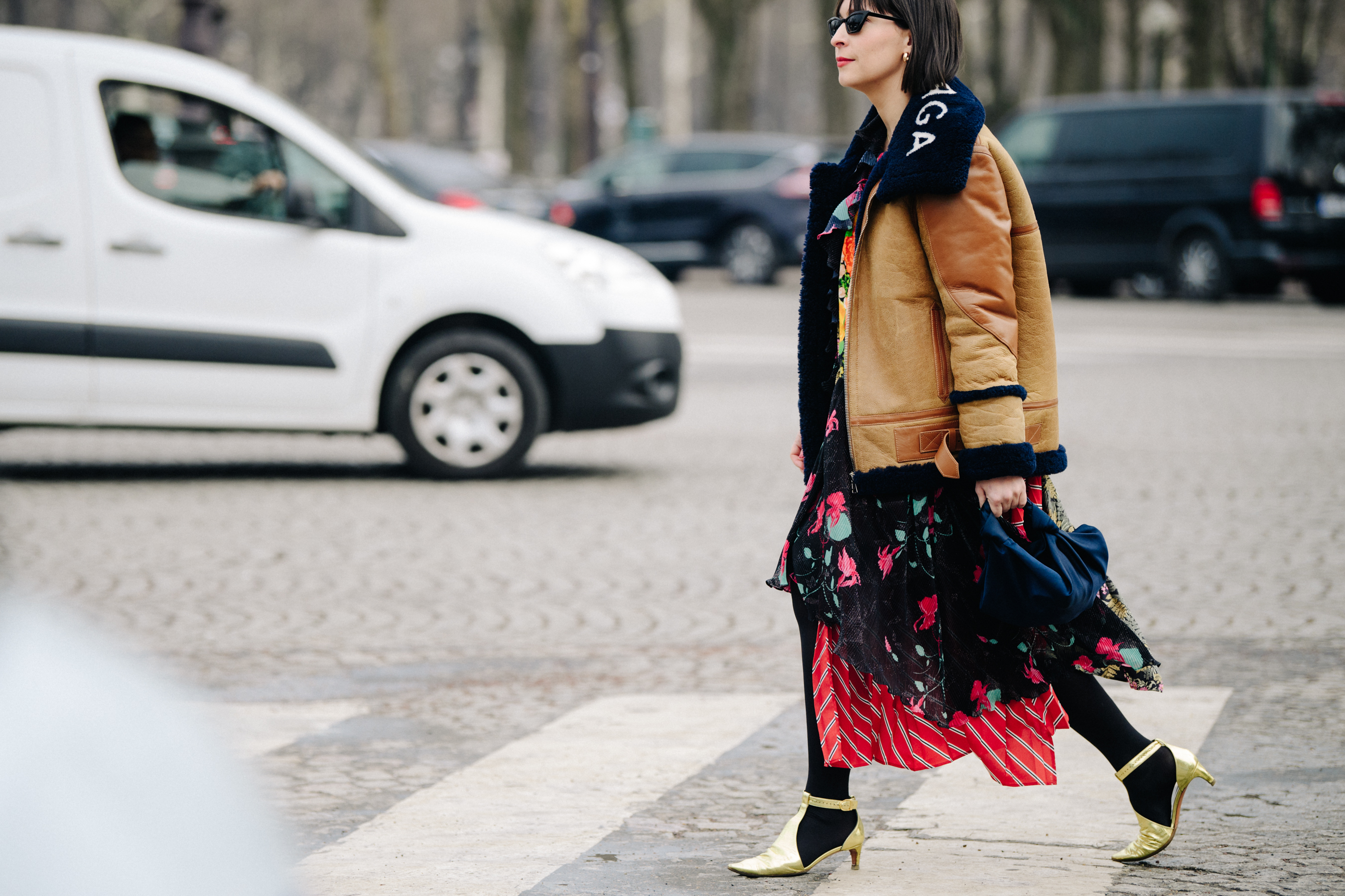 Woman wearing Balenciaga jacket