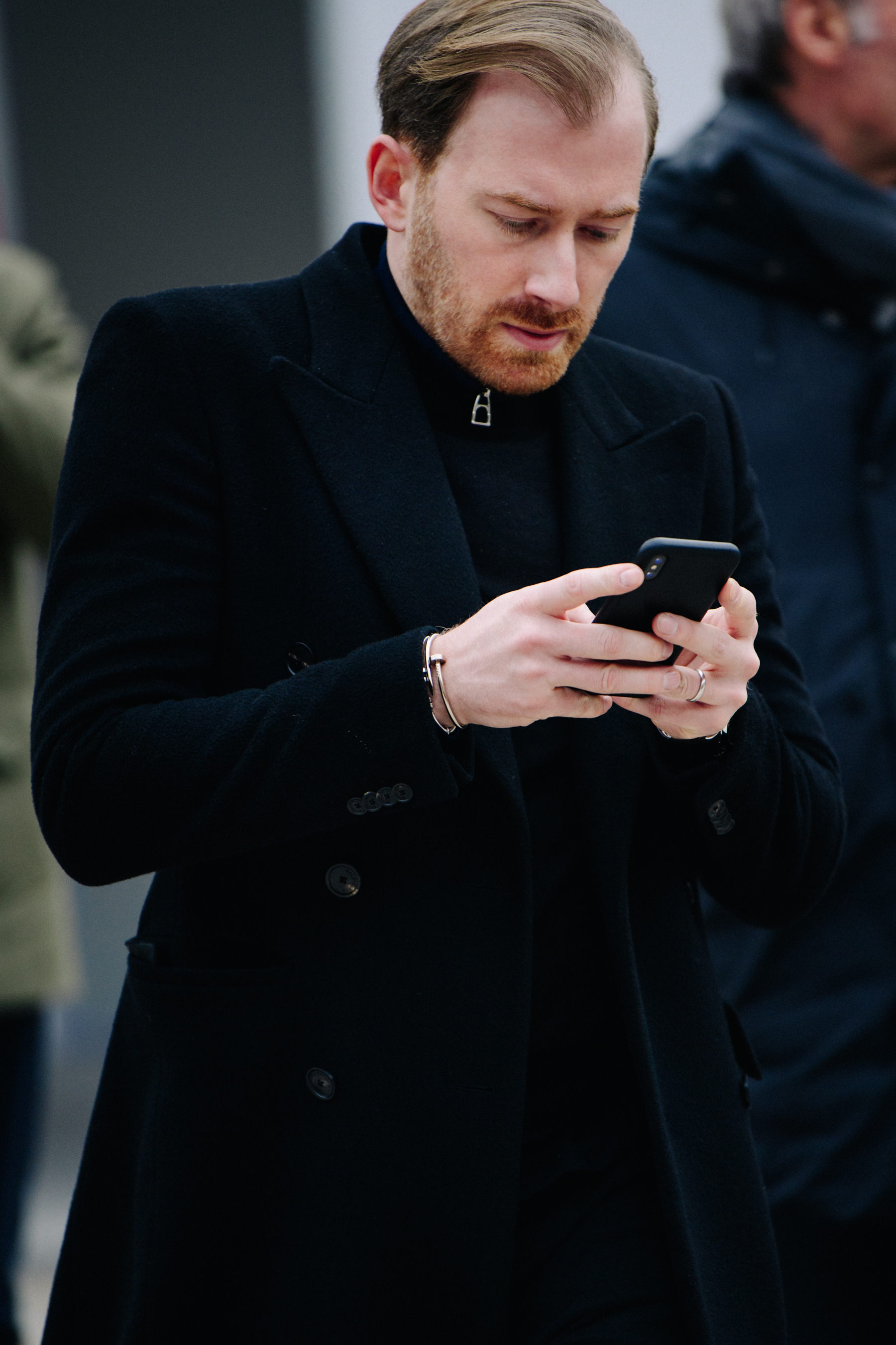 Georgian designer wearing black outfit