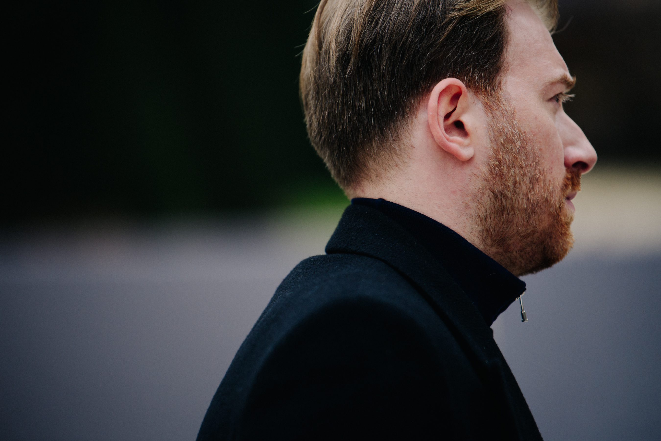 Georgian designer wearing black outfit