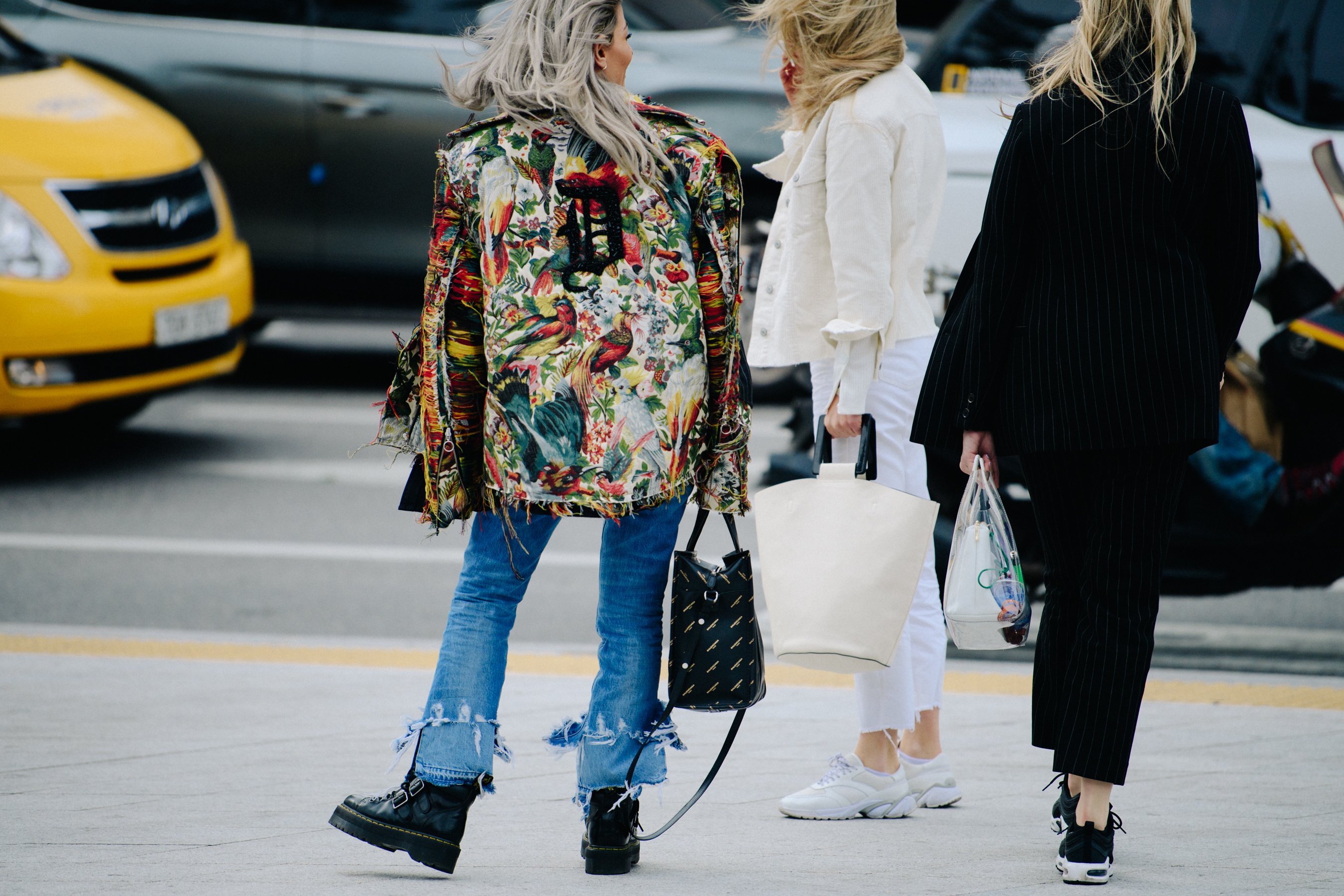 Three women with long blonde hair