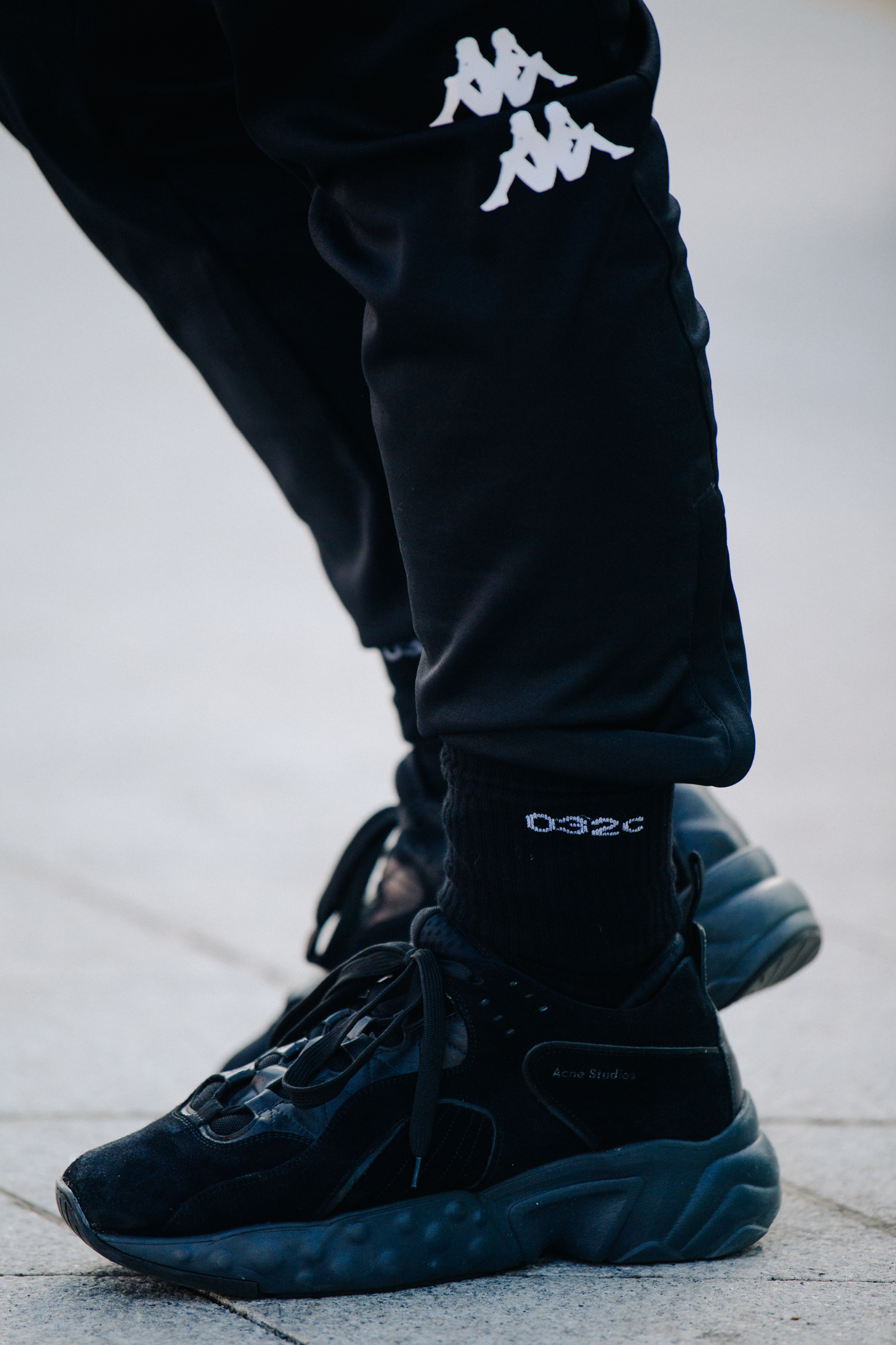 Man wearing 032c socks