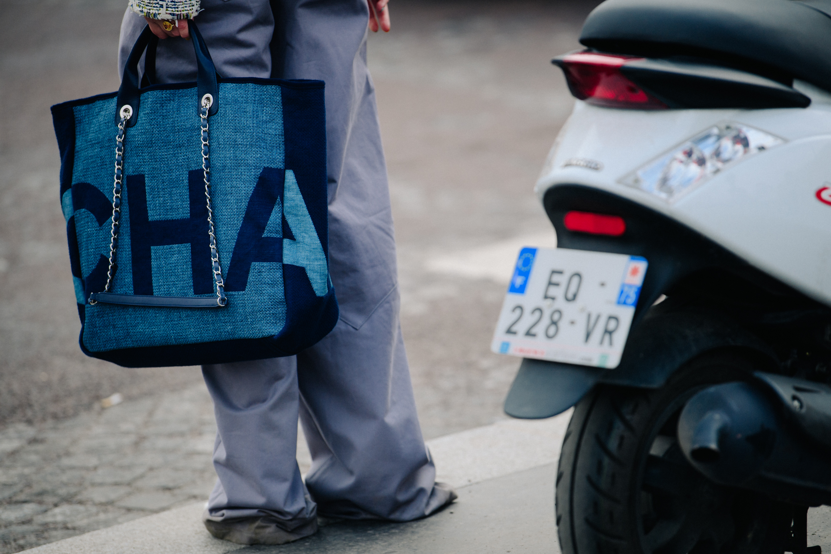 Danish woman carrying Chanel bag