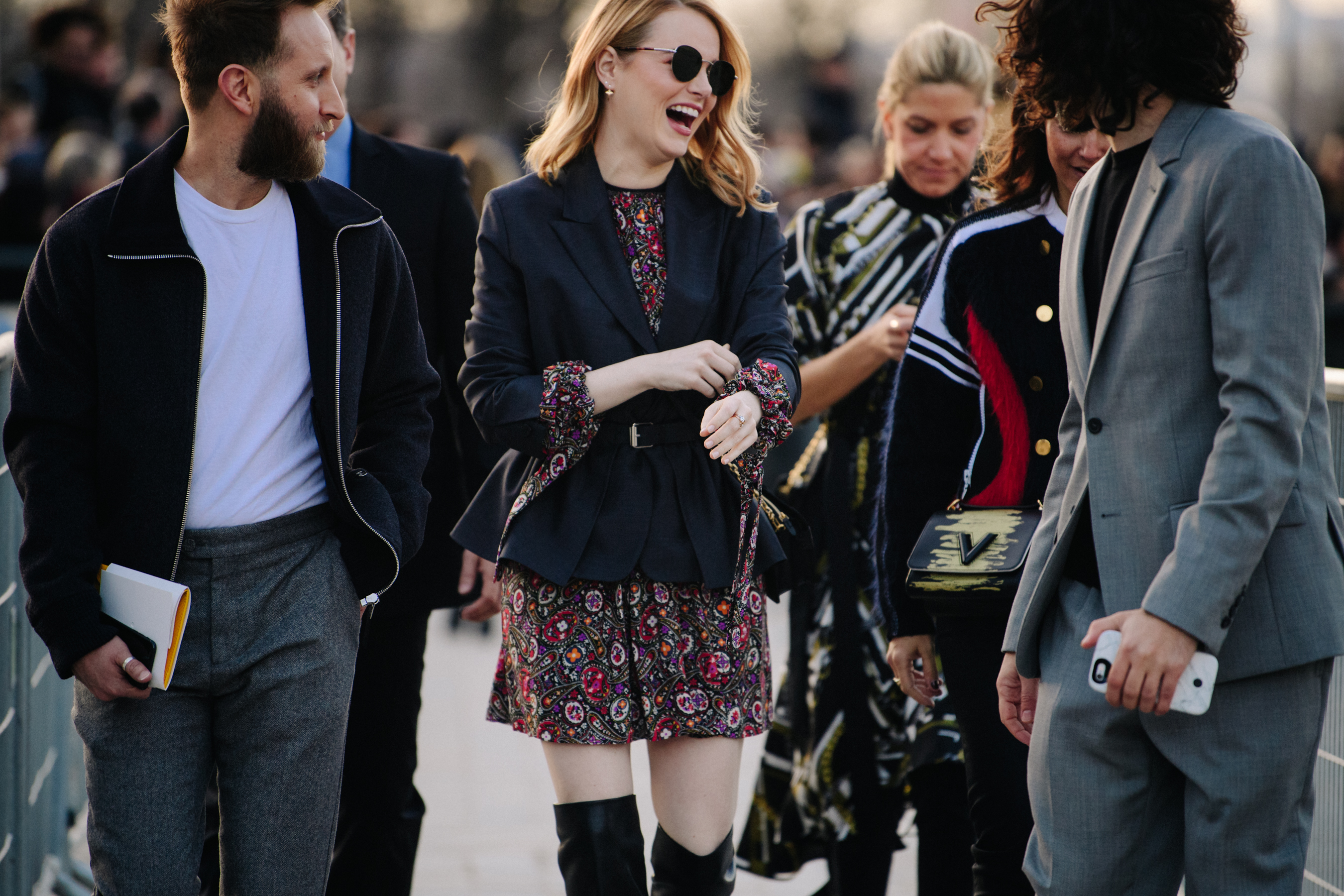 American actress wearing floral dress