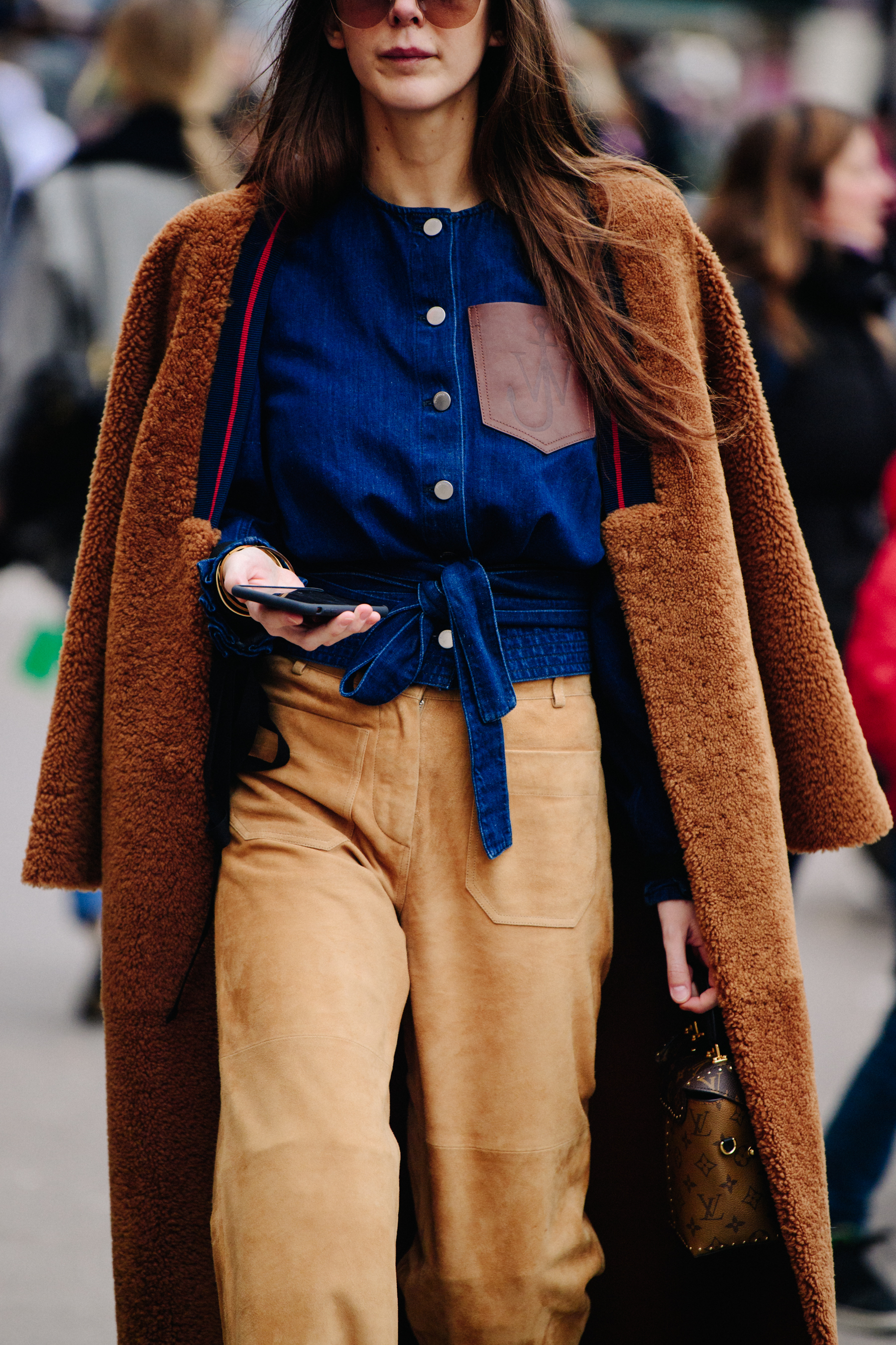 Woman wearing JW Anderson shirt