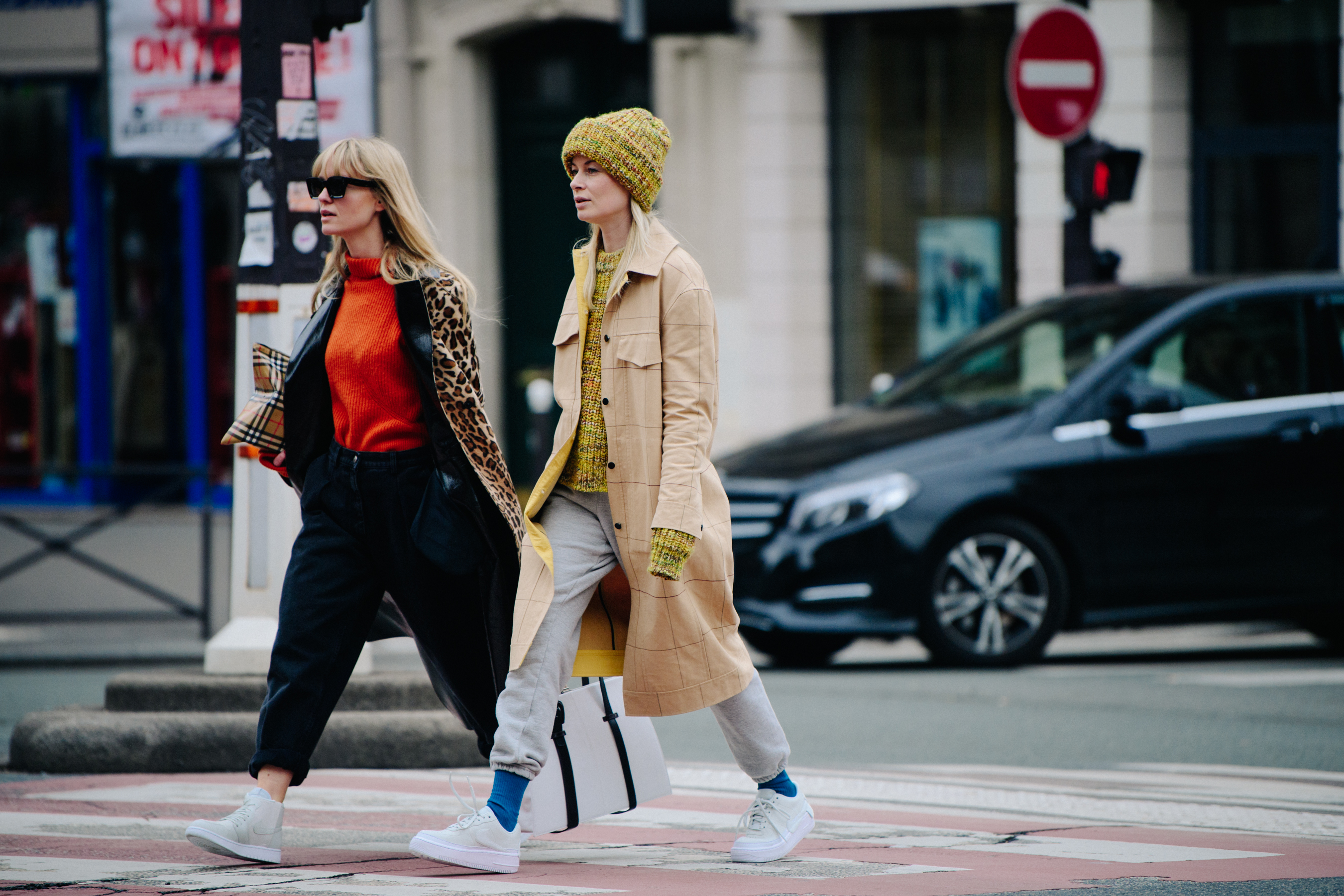 Two Danish women wearing long coats