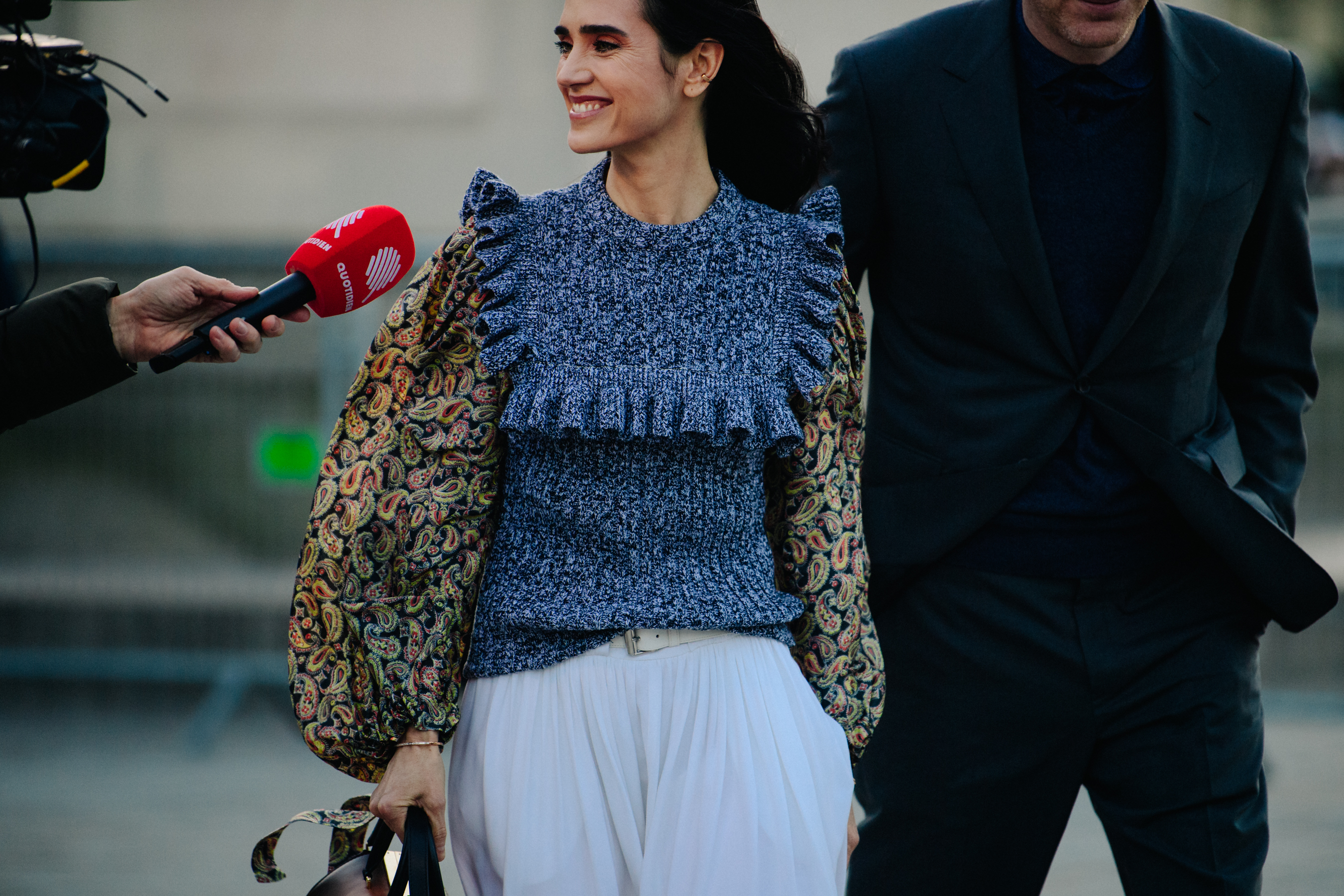American actress wearing floral top