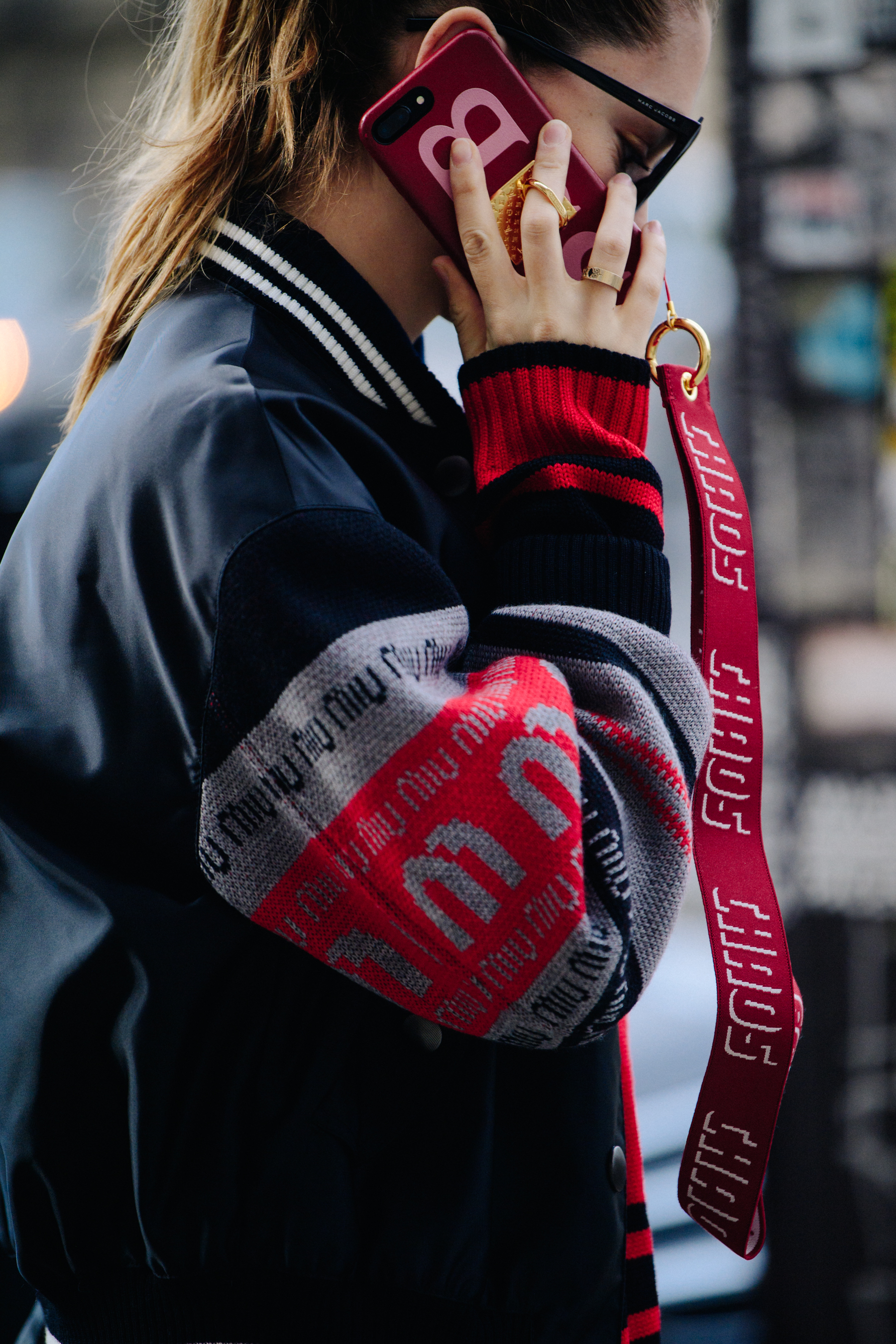 Woman wearing Miu Miu jacket