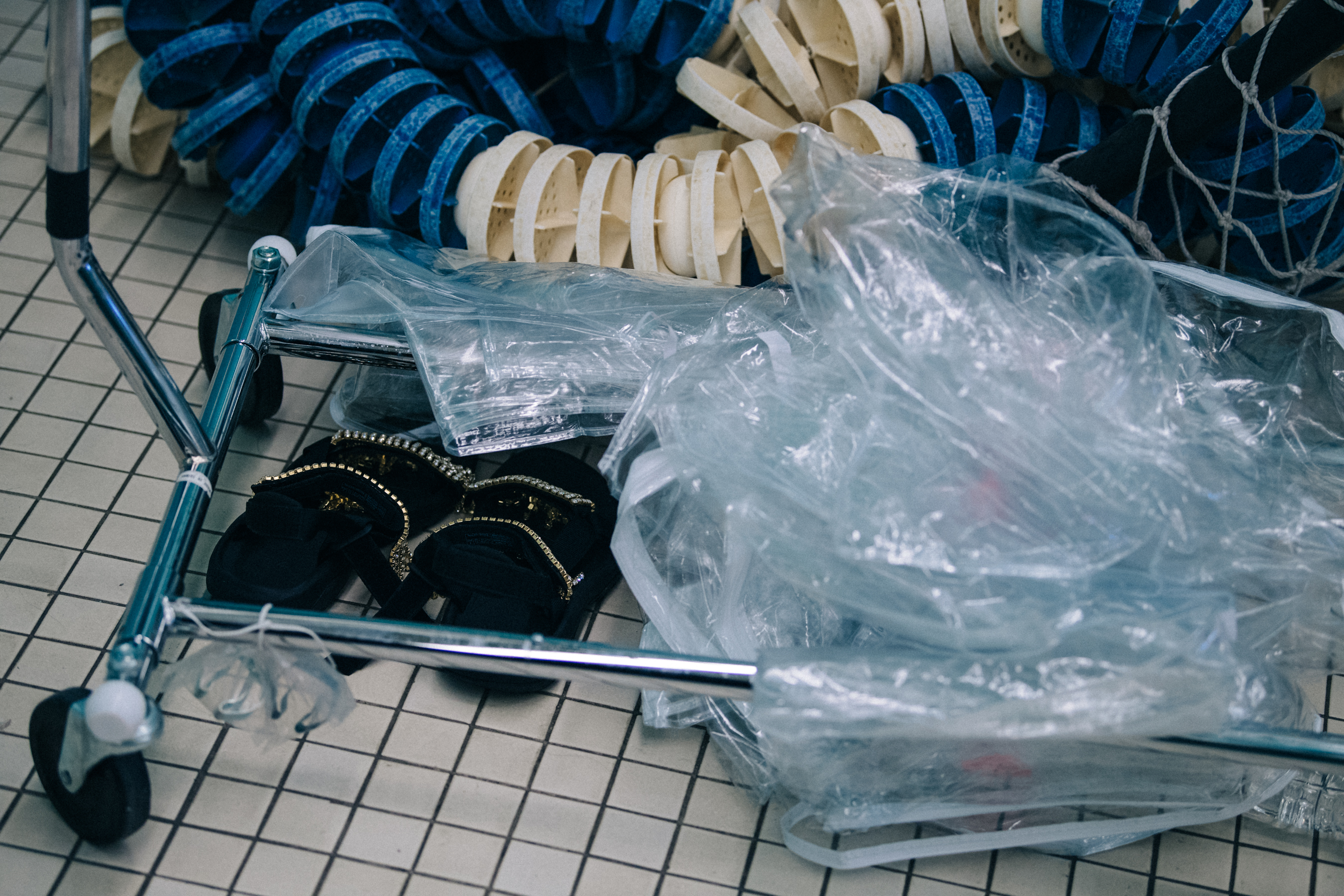 Swimming pool aids backstage