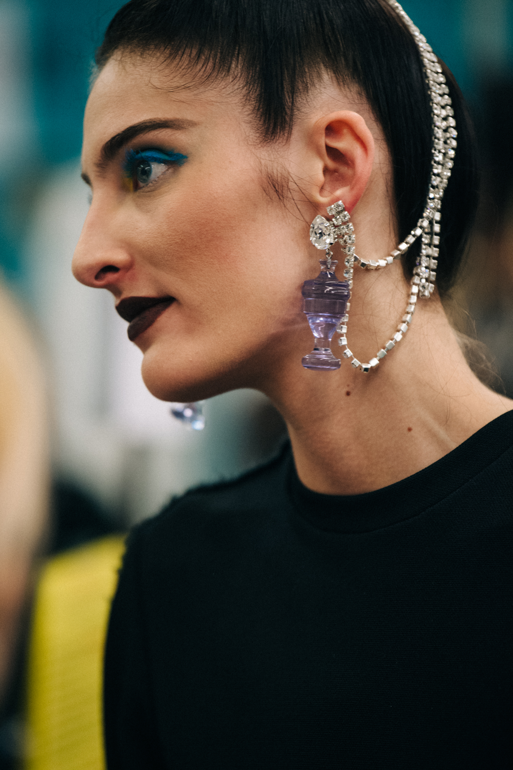 Annie Tice backstage at Area