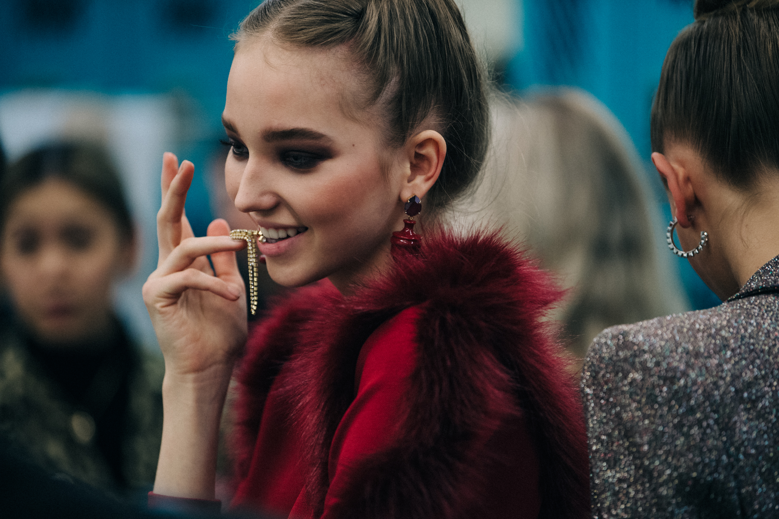 Milena Ioanna backstage at Area