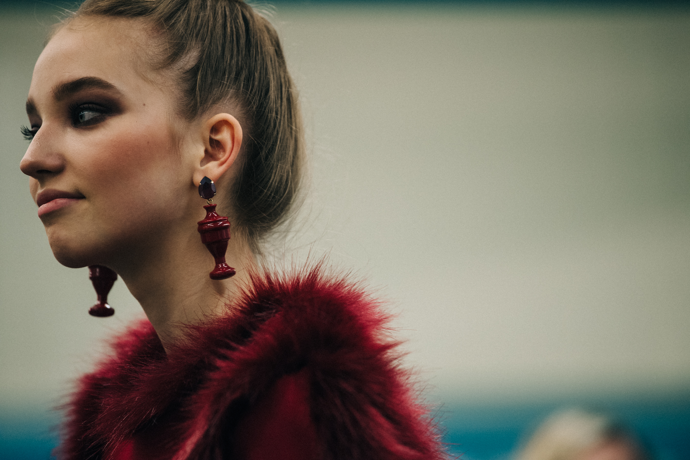 Milena Ioanna backstage at Area