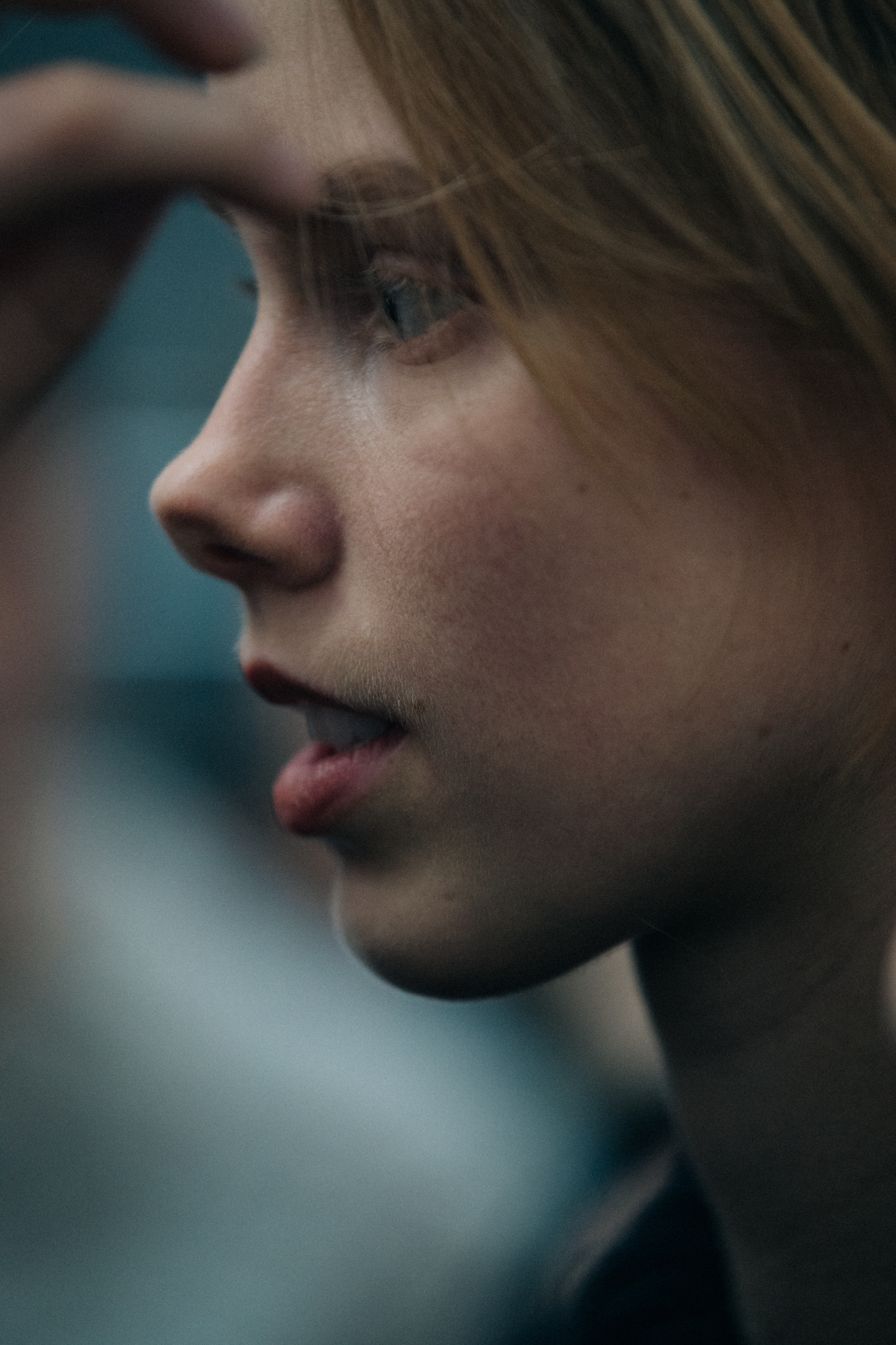 Lulu Leika Ravn Liep backstage at Cecilie Bahnsen