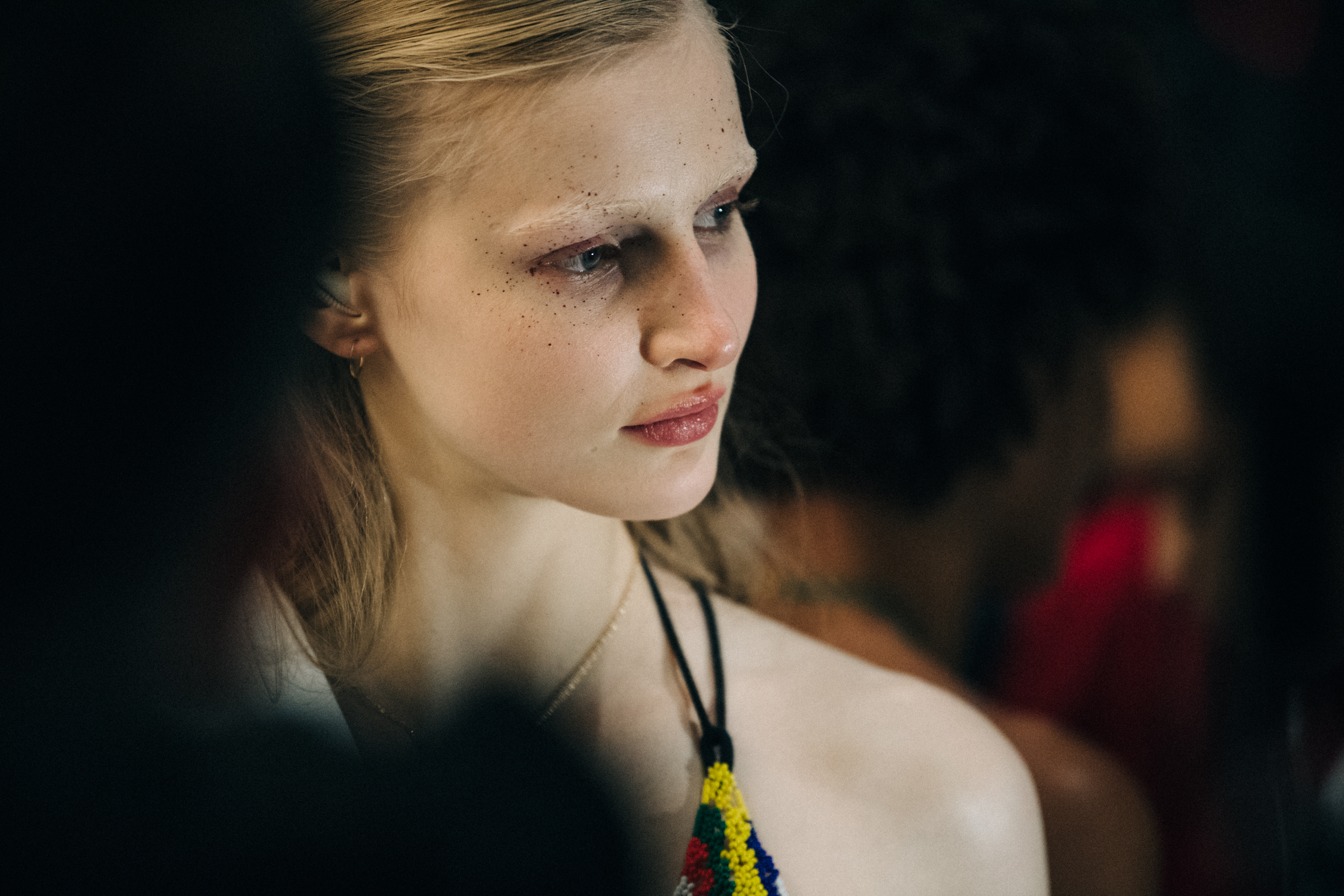 Leah Rodl backstage at Esteban Cortazar