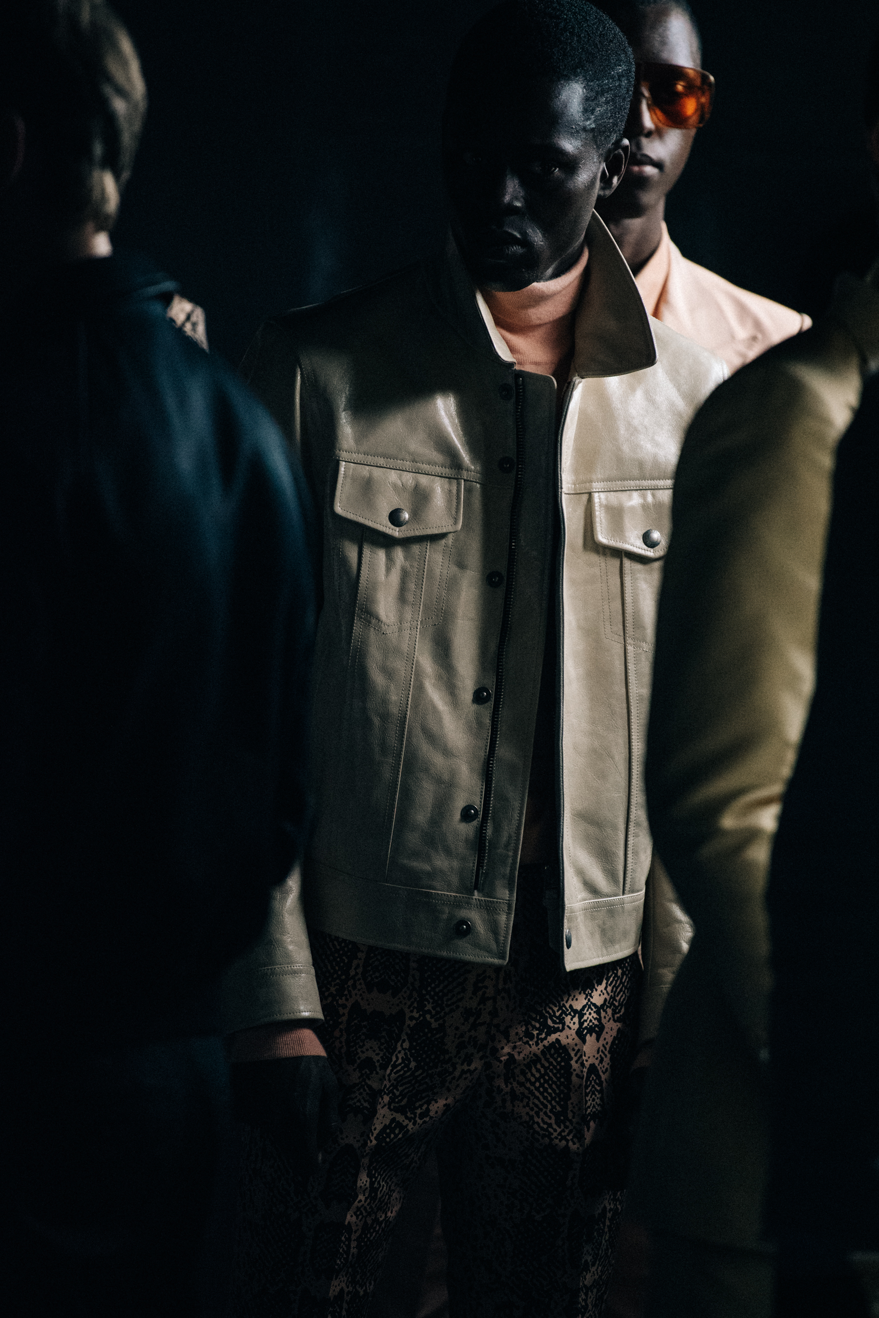 Models in lineup at Tom Ford FW18 show