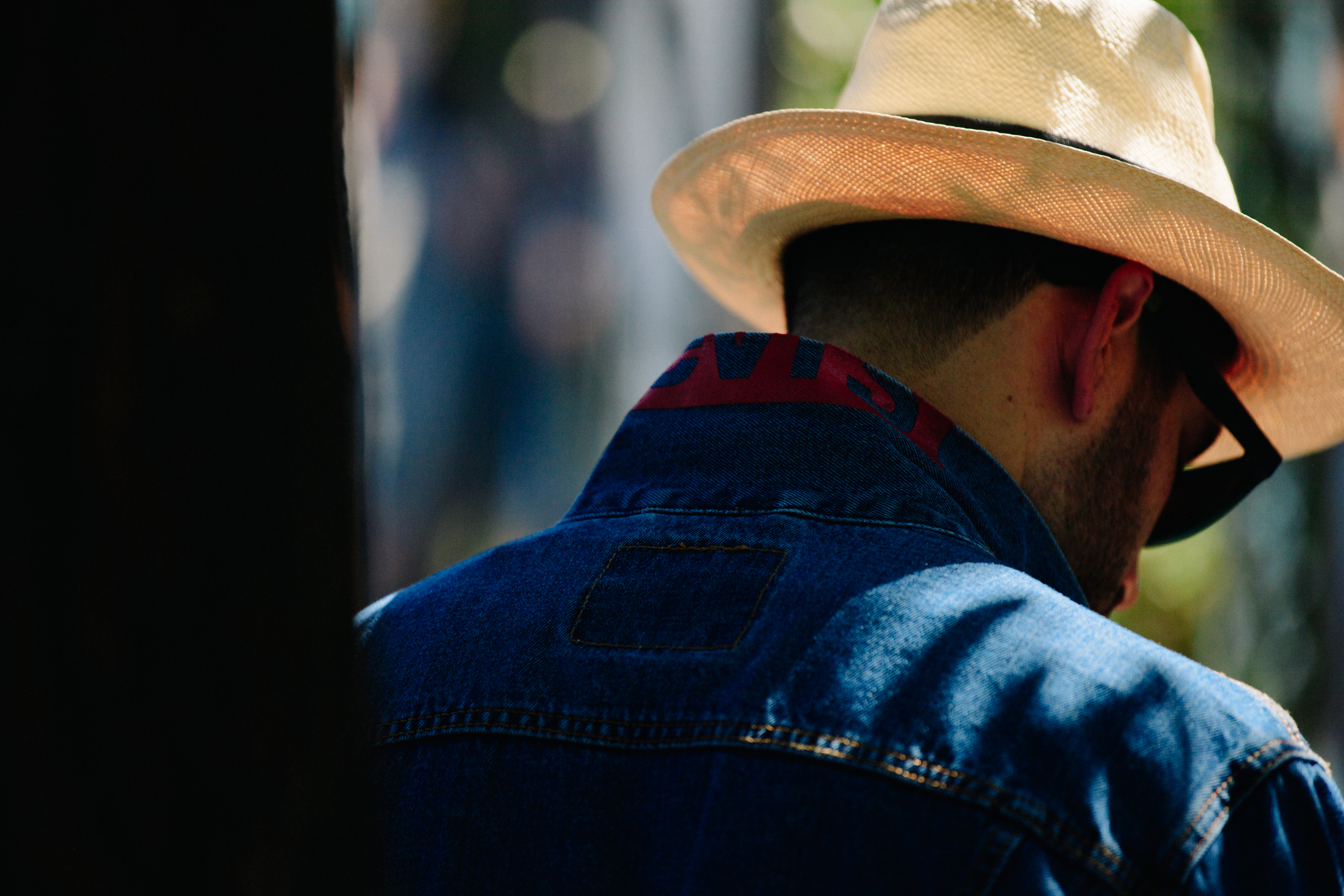 Man wearing Levi's jacket