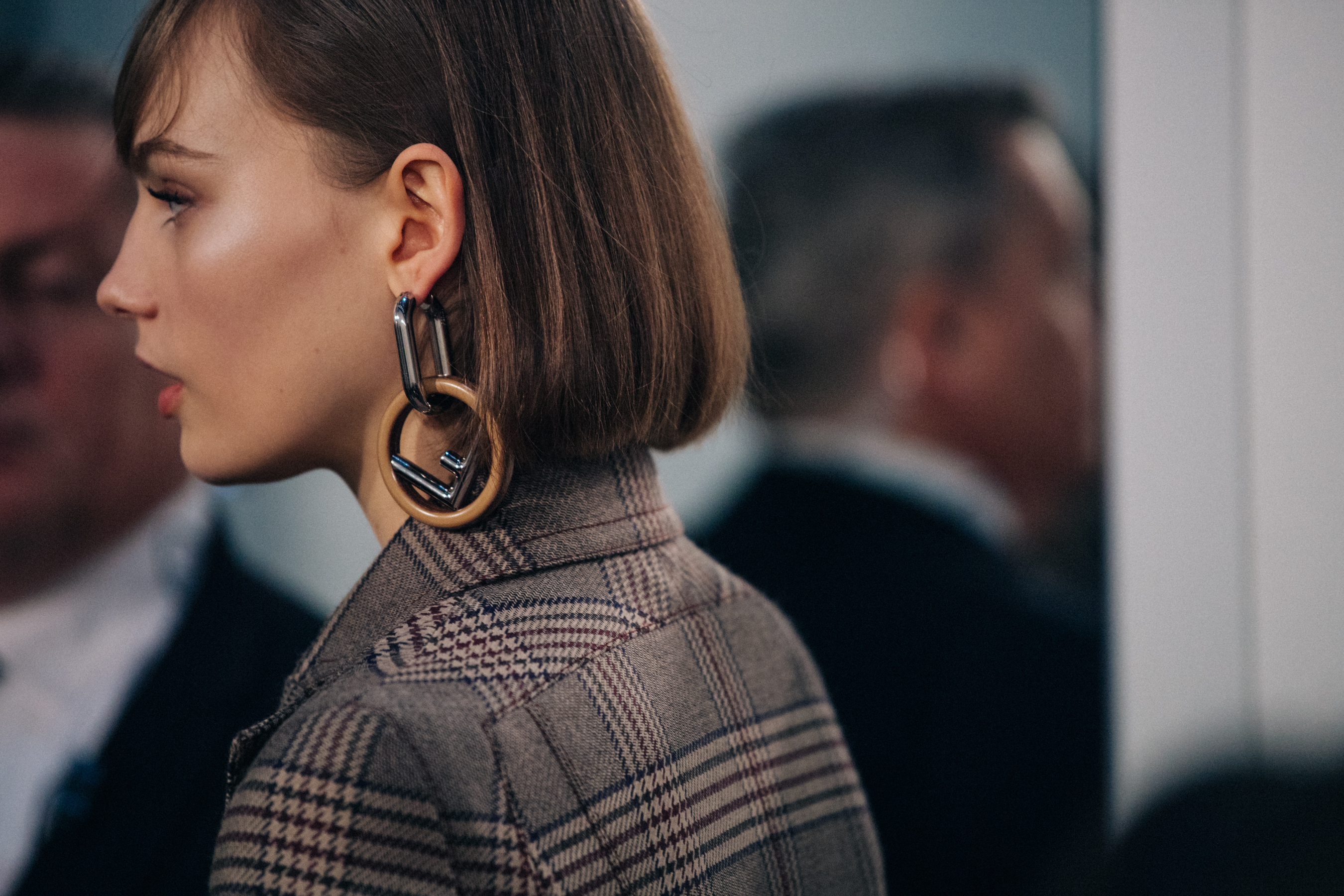Fran Summers backstage at Fendi