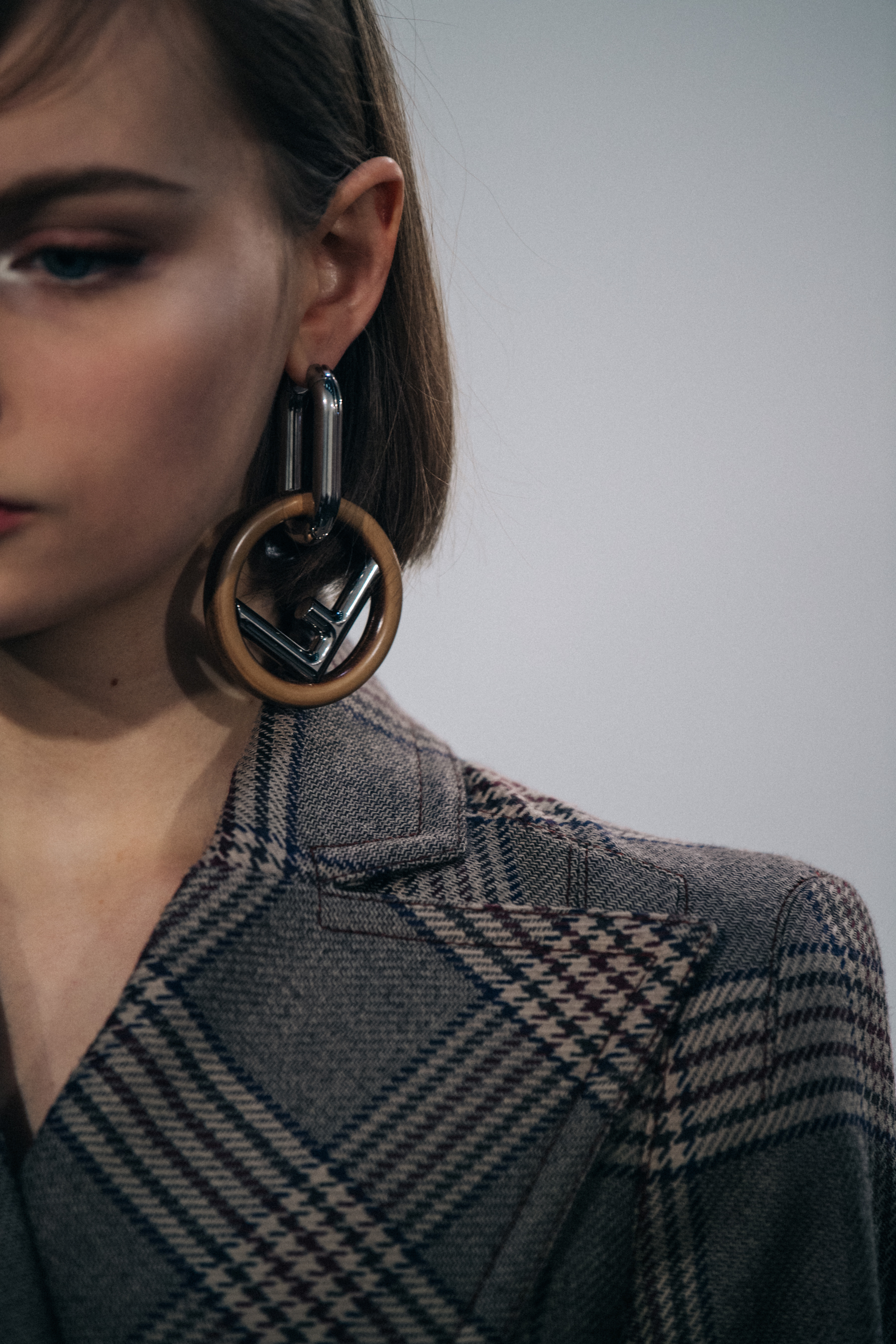 Fran Summers backstage at Fendi
