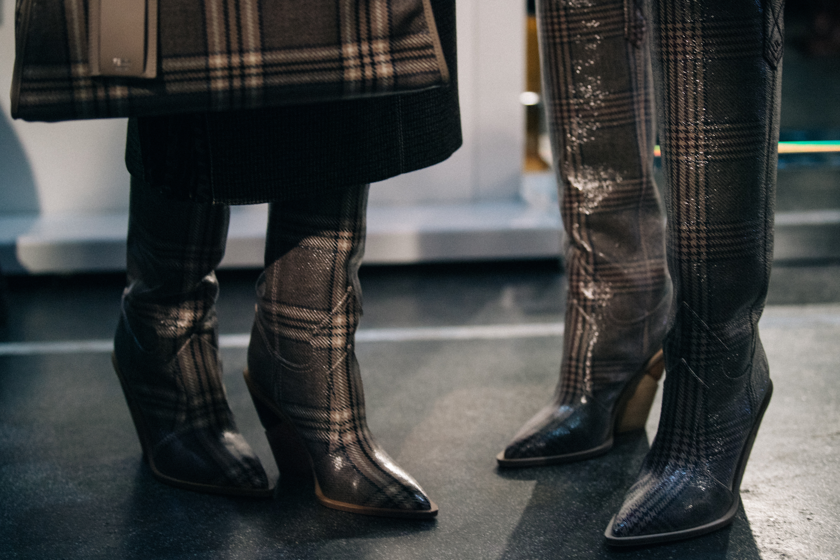 Fran Summers backstage at Fendi