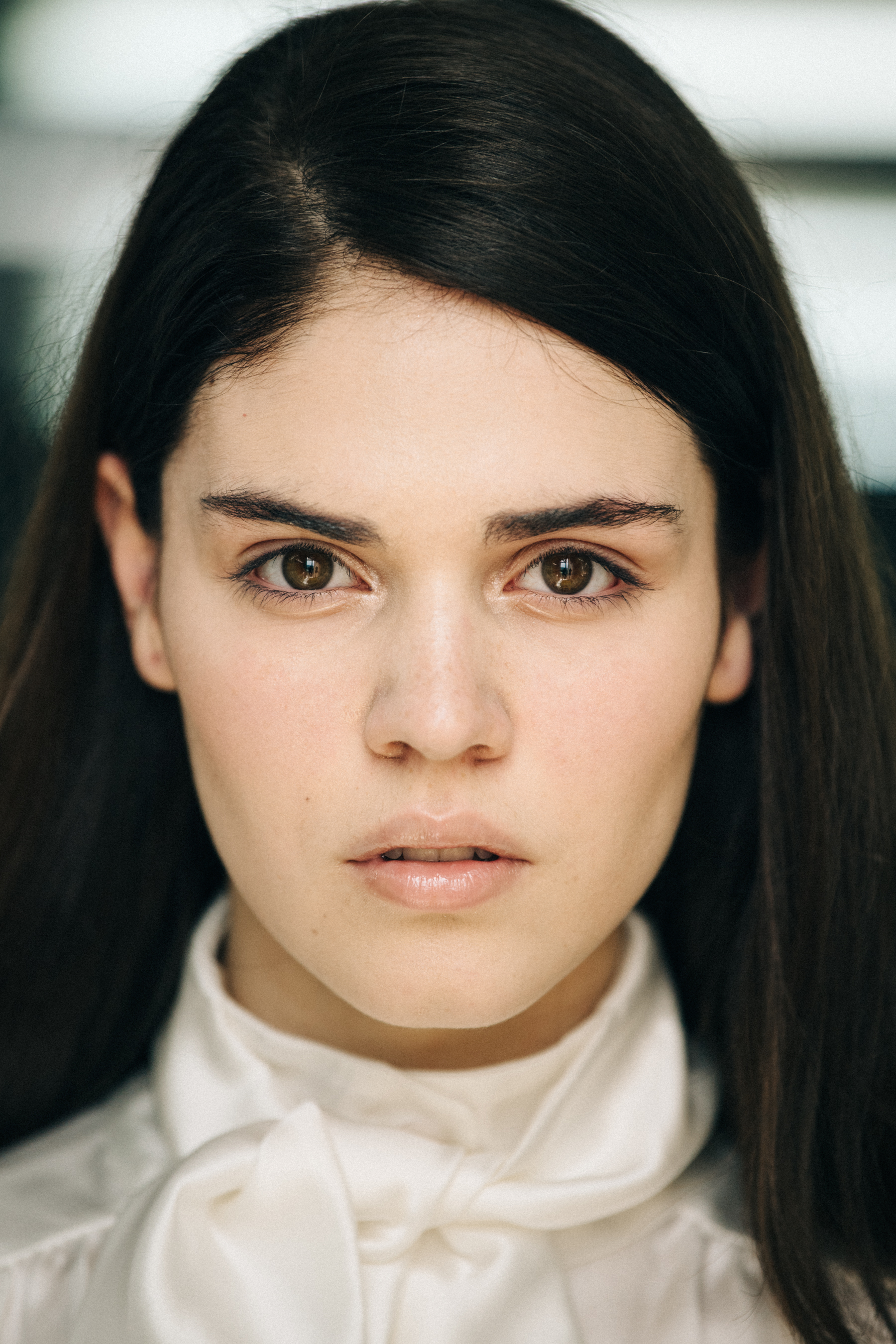 Portrait of Georgian model with brown hair