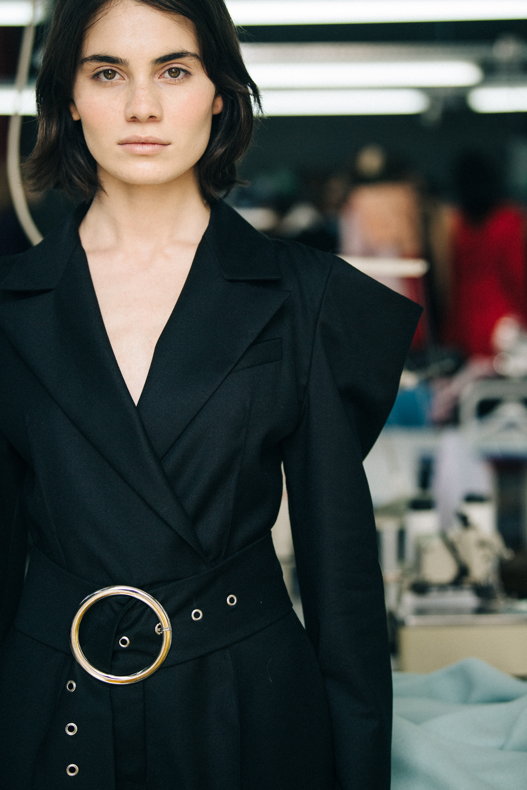 Mariam Budaghashvili backstage at Materiel