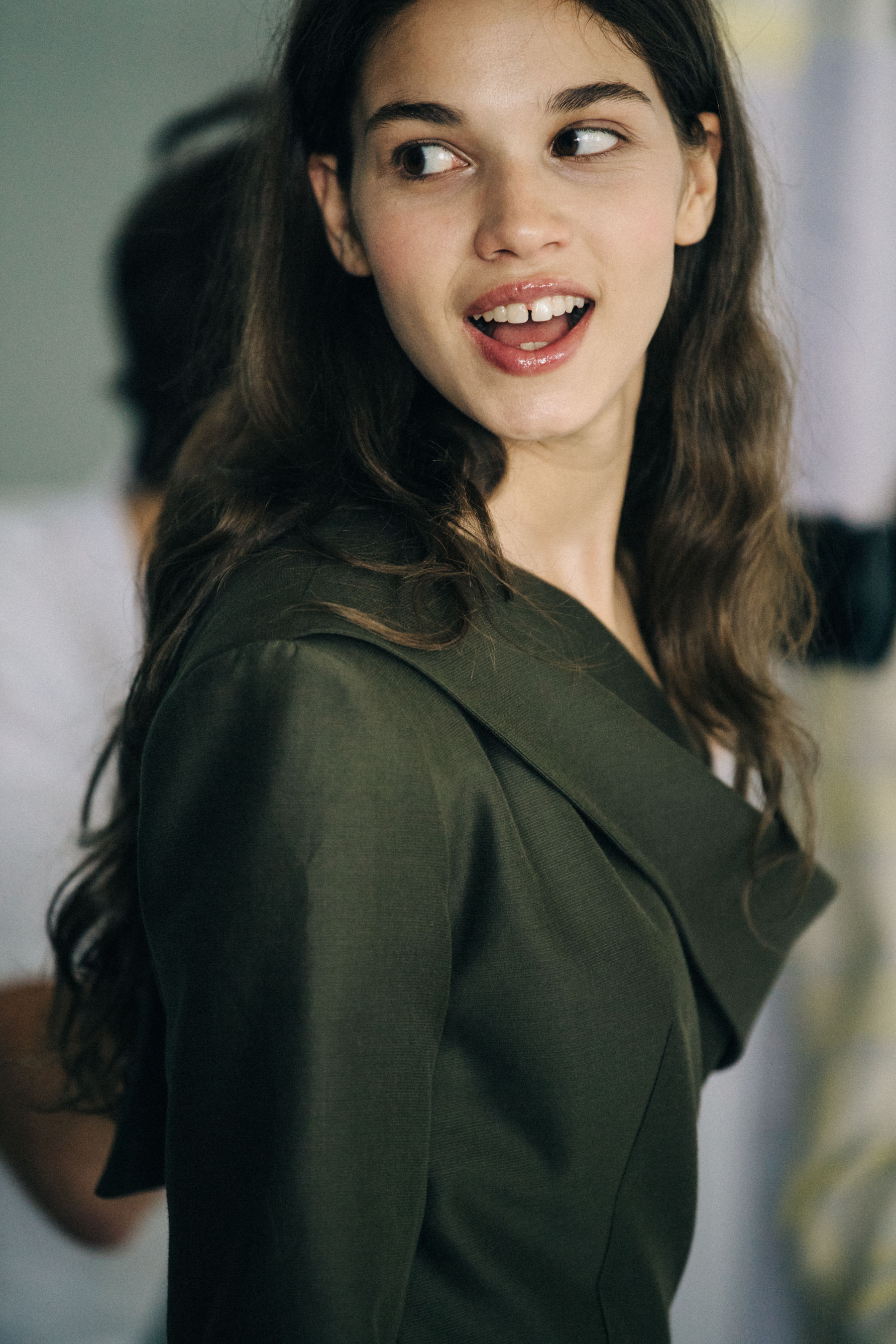 Matilda Gvarliani backstage at Materiel