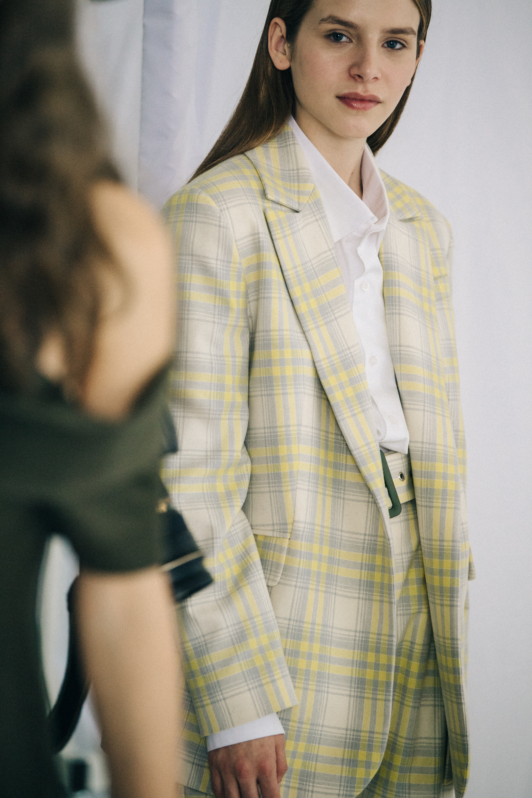 Salome Sali Jikidze backstage at Materiel